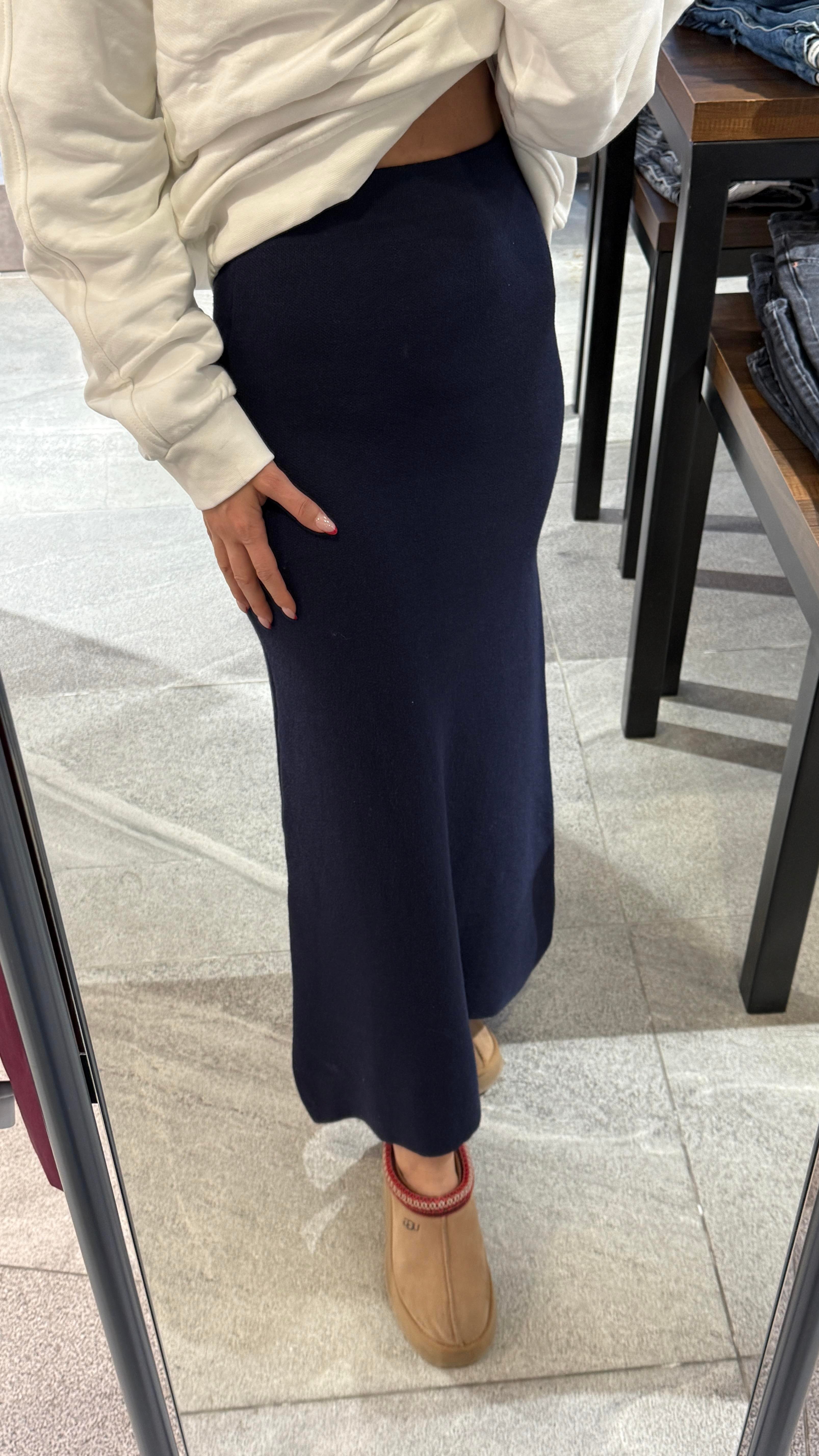 Lacivert Triko Uzun Etek ETEK