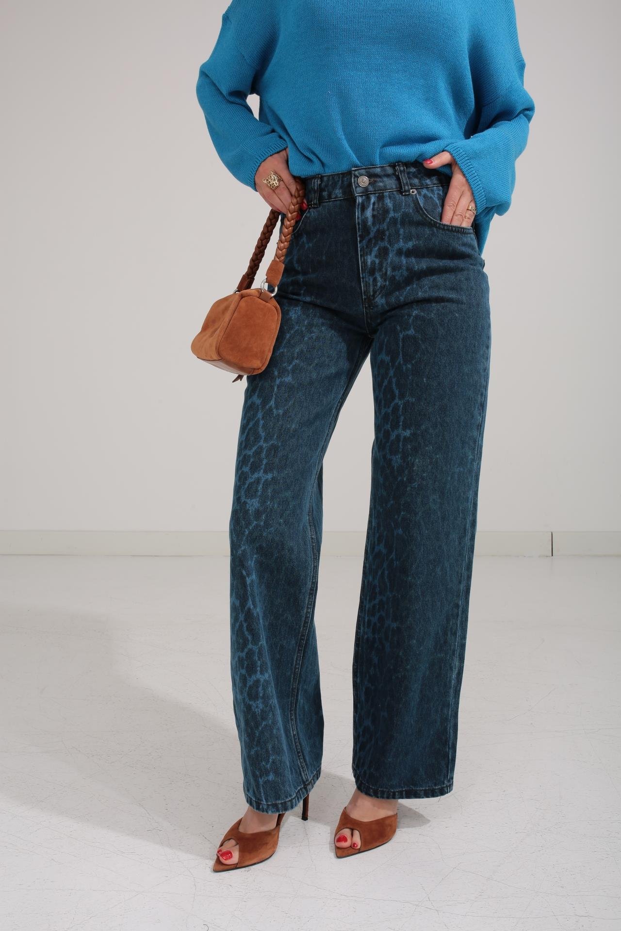 Leopar Desen Geniş Paça Jean JEAN | NO33