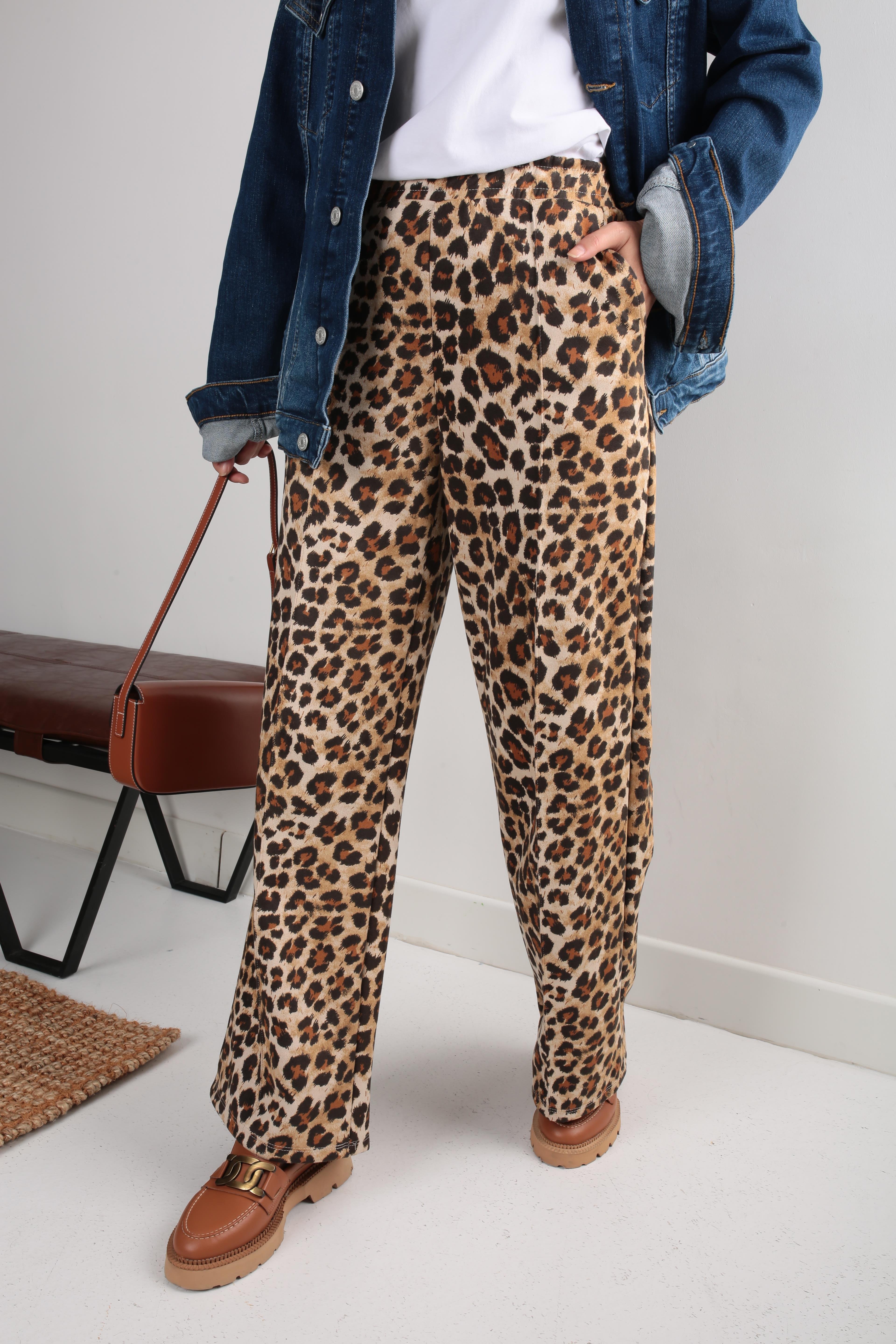 Leopar Desen Nubuk Pantolon PANTOLON