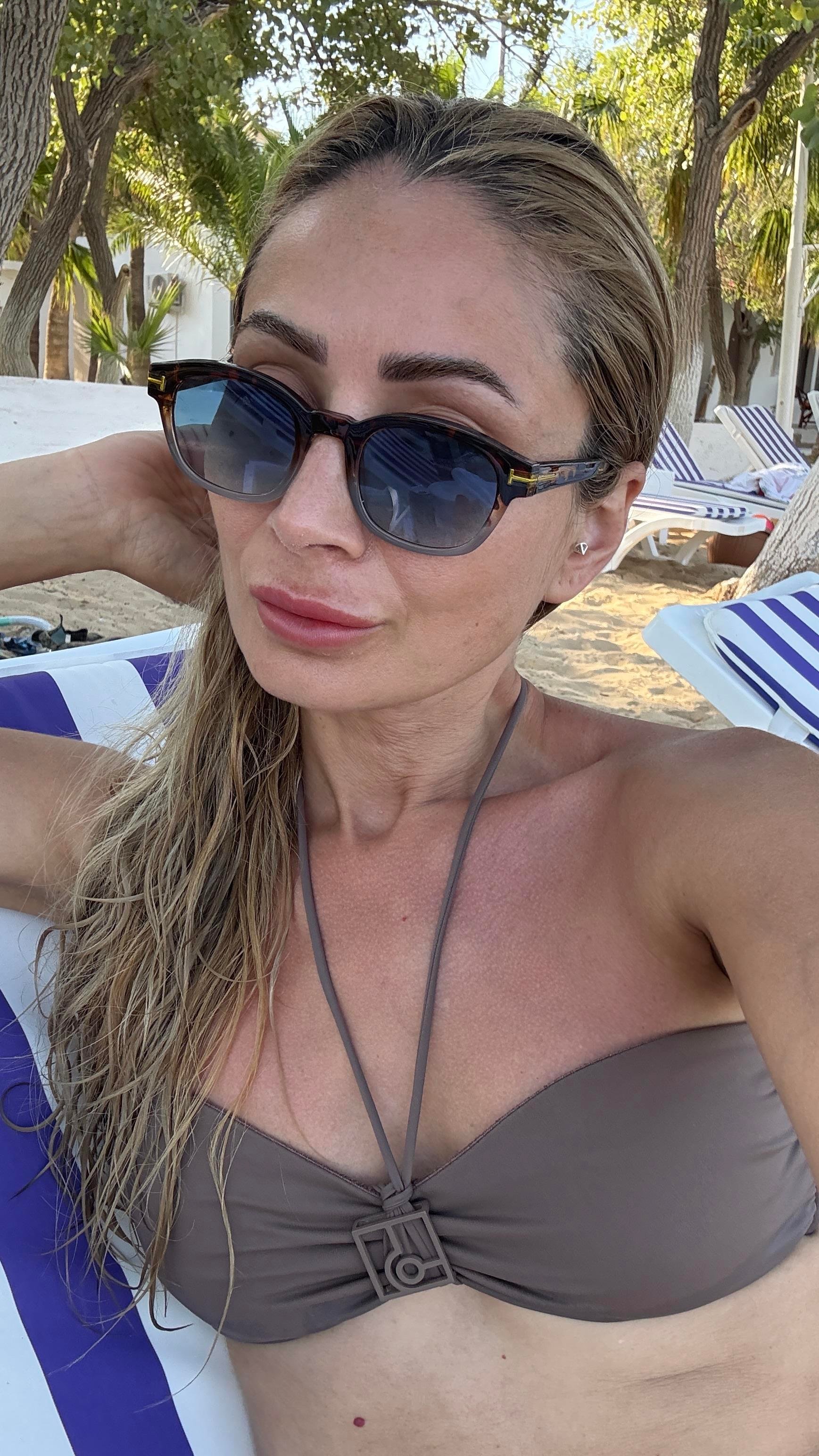 Leopar Kemik Çerçeveli Mavi Gözlük(Ae 5808 ) GÜNEŞ GÖZLÜĞÜ | NO33