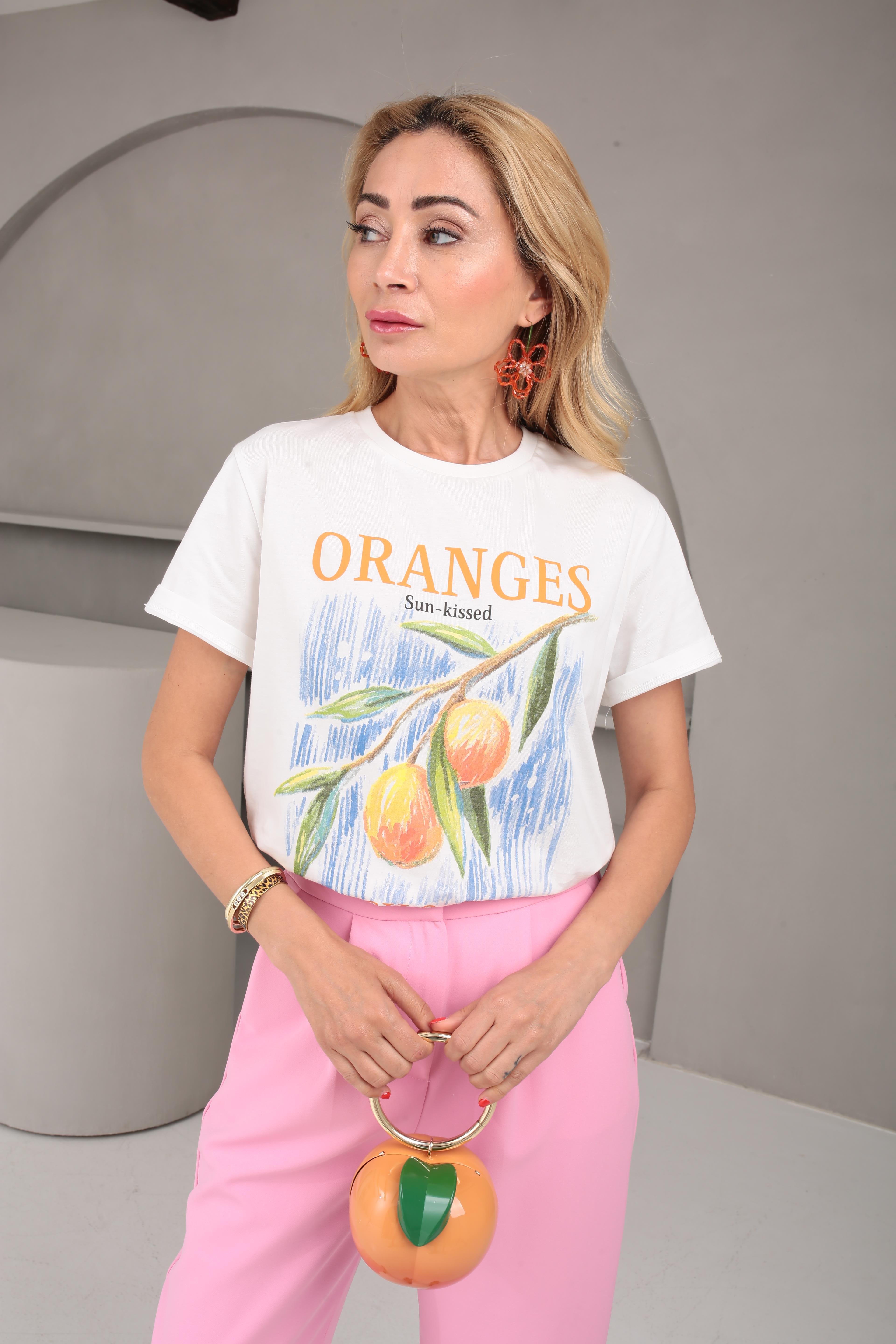 Meyve Baskılı  Basic Tshirt T-SHİRT | NO33