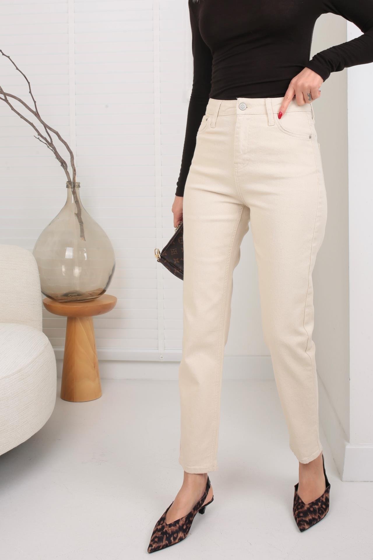 Natürel Likralı Mom Jean (1837) JEAN