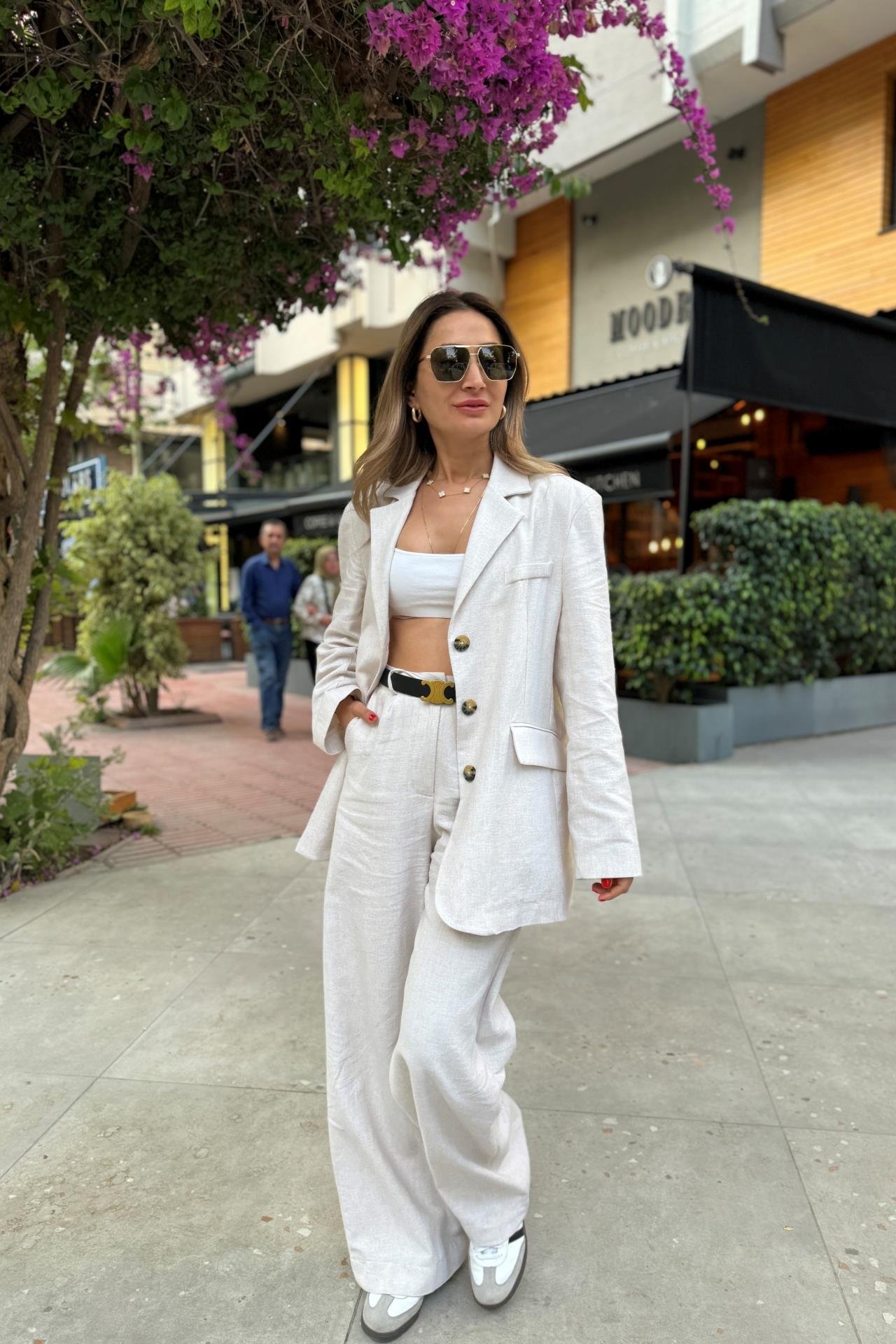 Naturel Palazzo Keten Pantolon PANTOLON