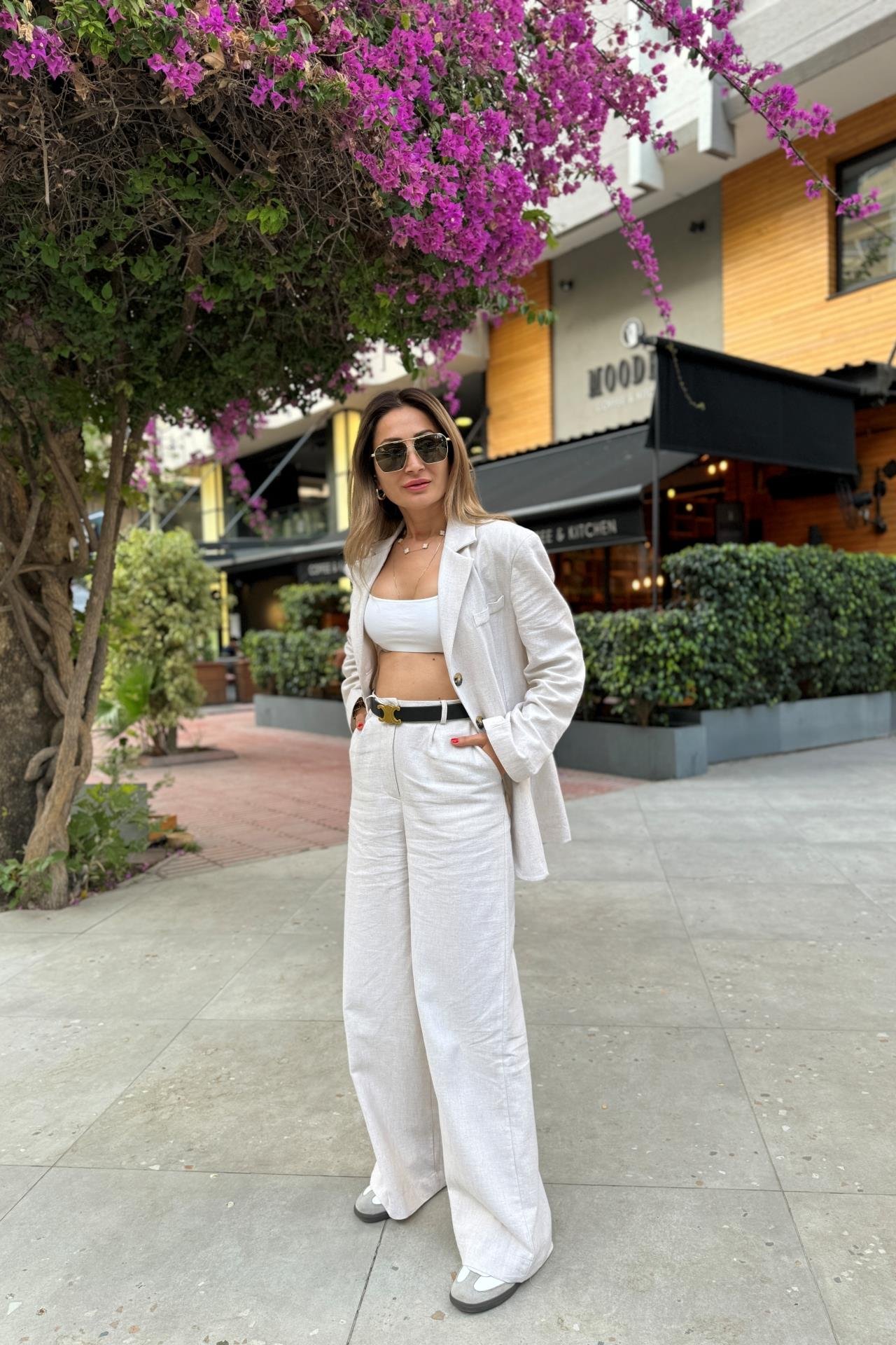 Naturel Palazzo Keten Pantolon PANTOLON