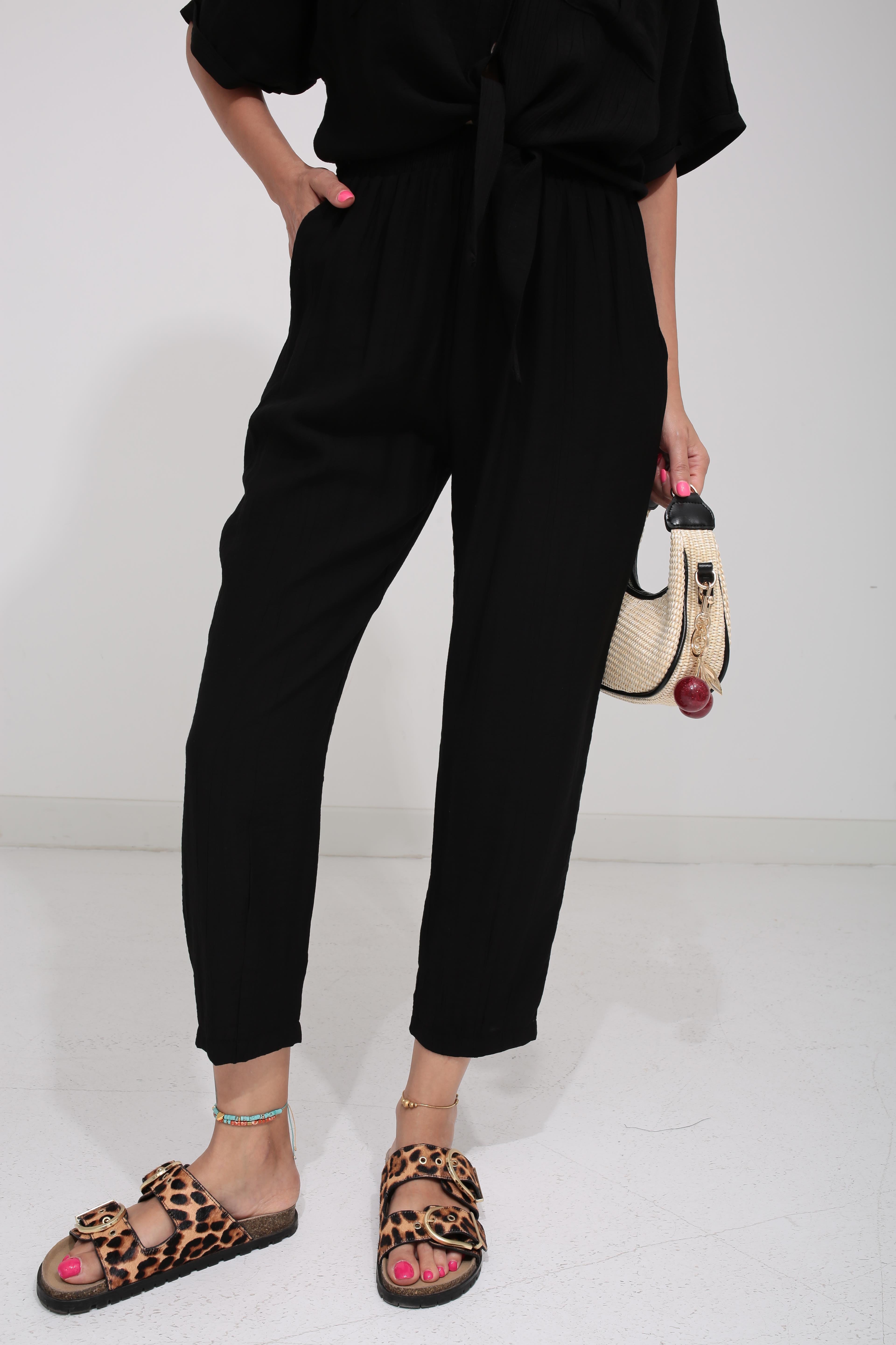 Önden Bağlamalı Sİyah Gömlek Takım TAKIM | NO33