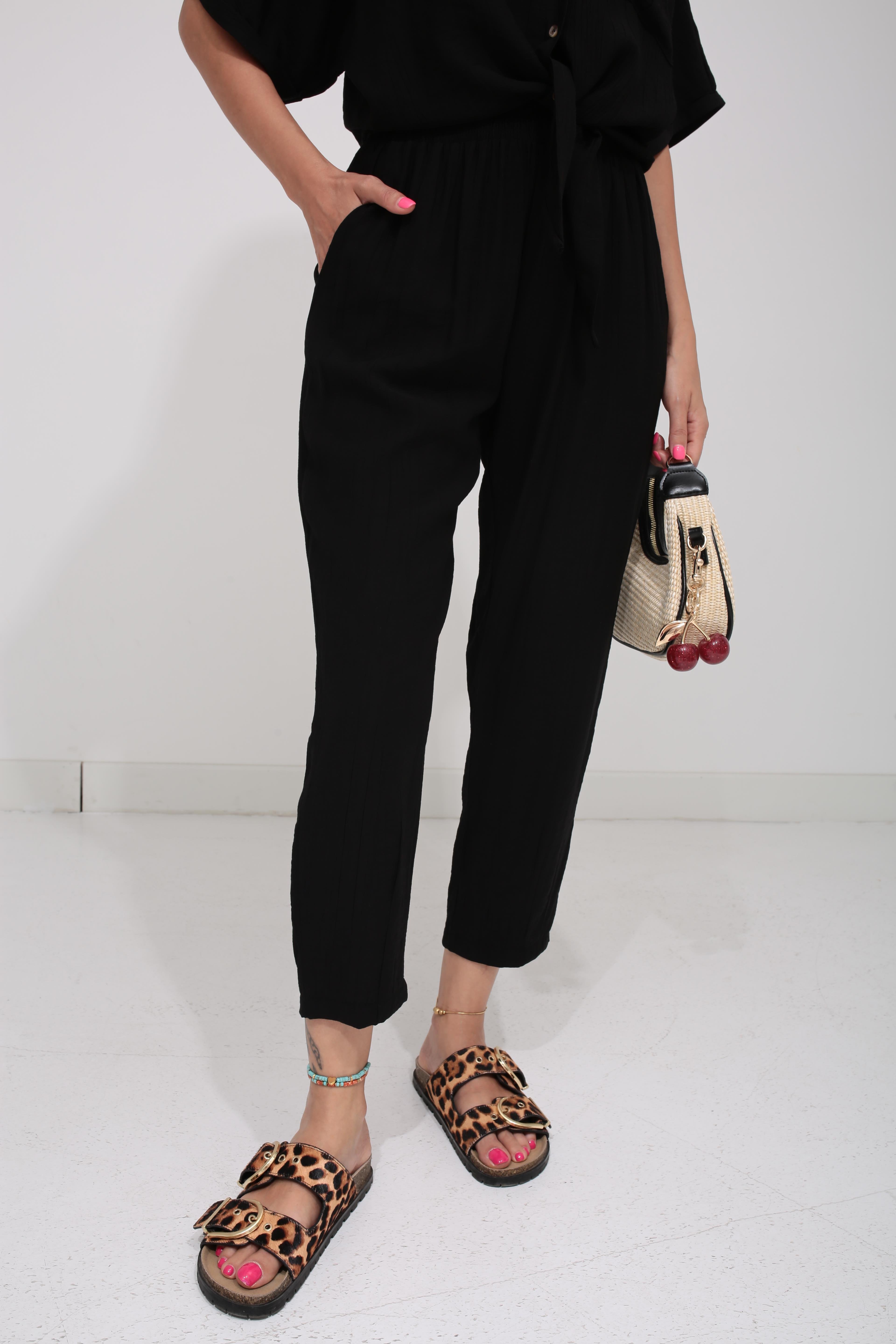 Önden Bağlamalı Sİyah Gömlek Takım TAKIM | NO33