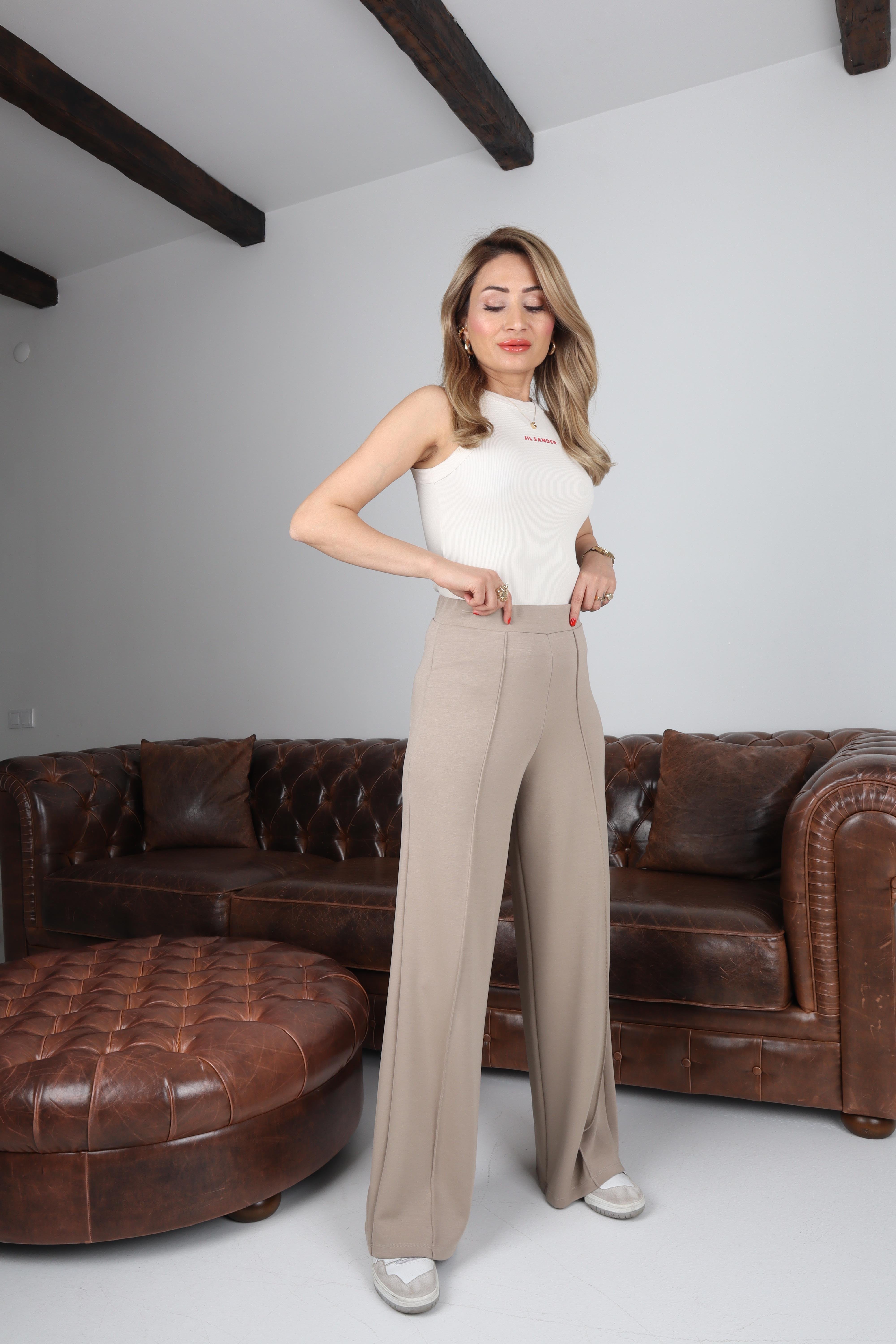 Önü Dikişli Vizon Modal Pantolon PANTOLON