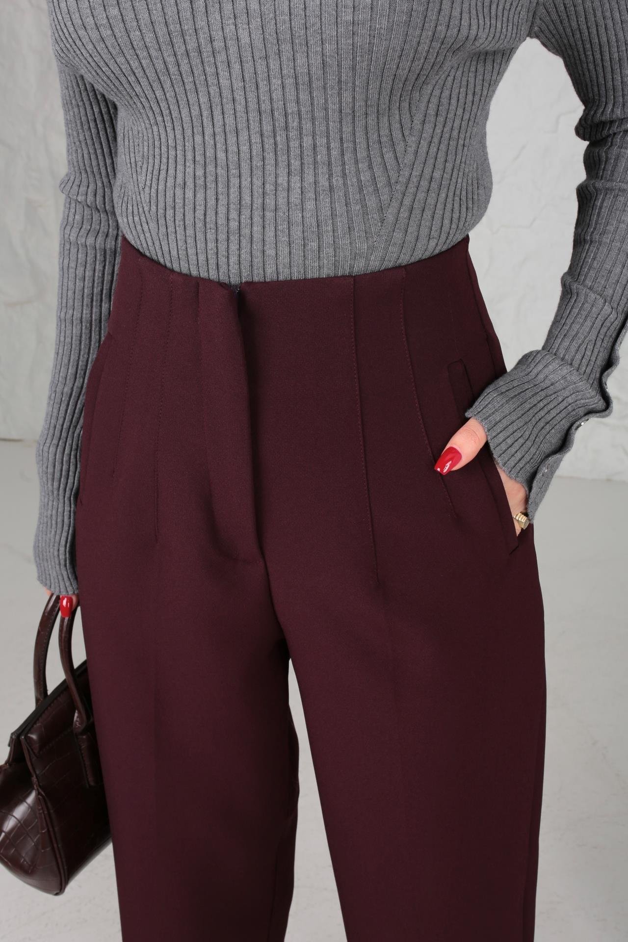 Pensli Mürdüm Havuç Pantolon PANTOLON