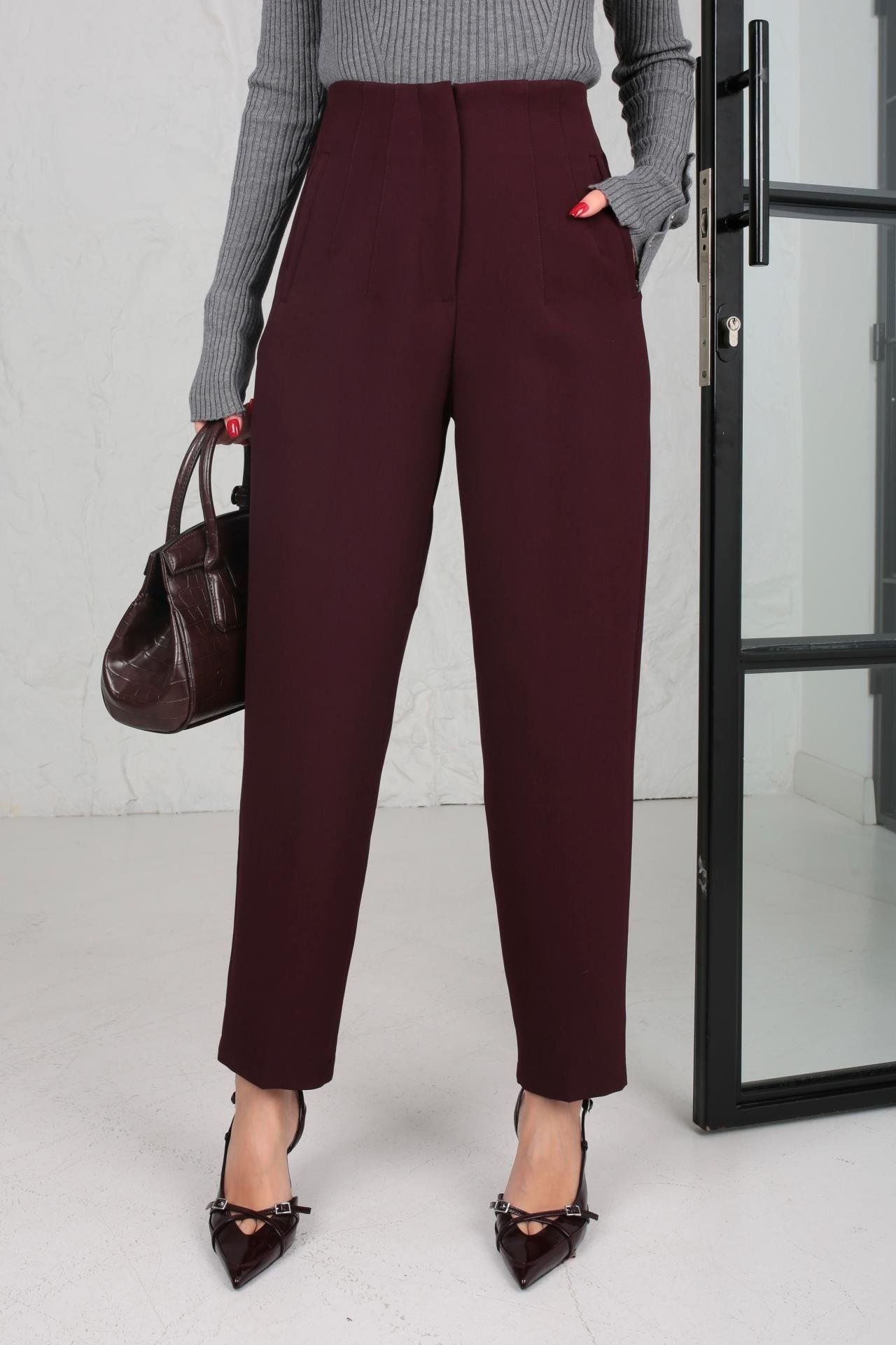 Pensli Mürdüm Havuç Pantolon PANTOLON