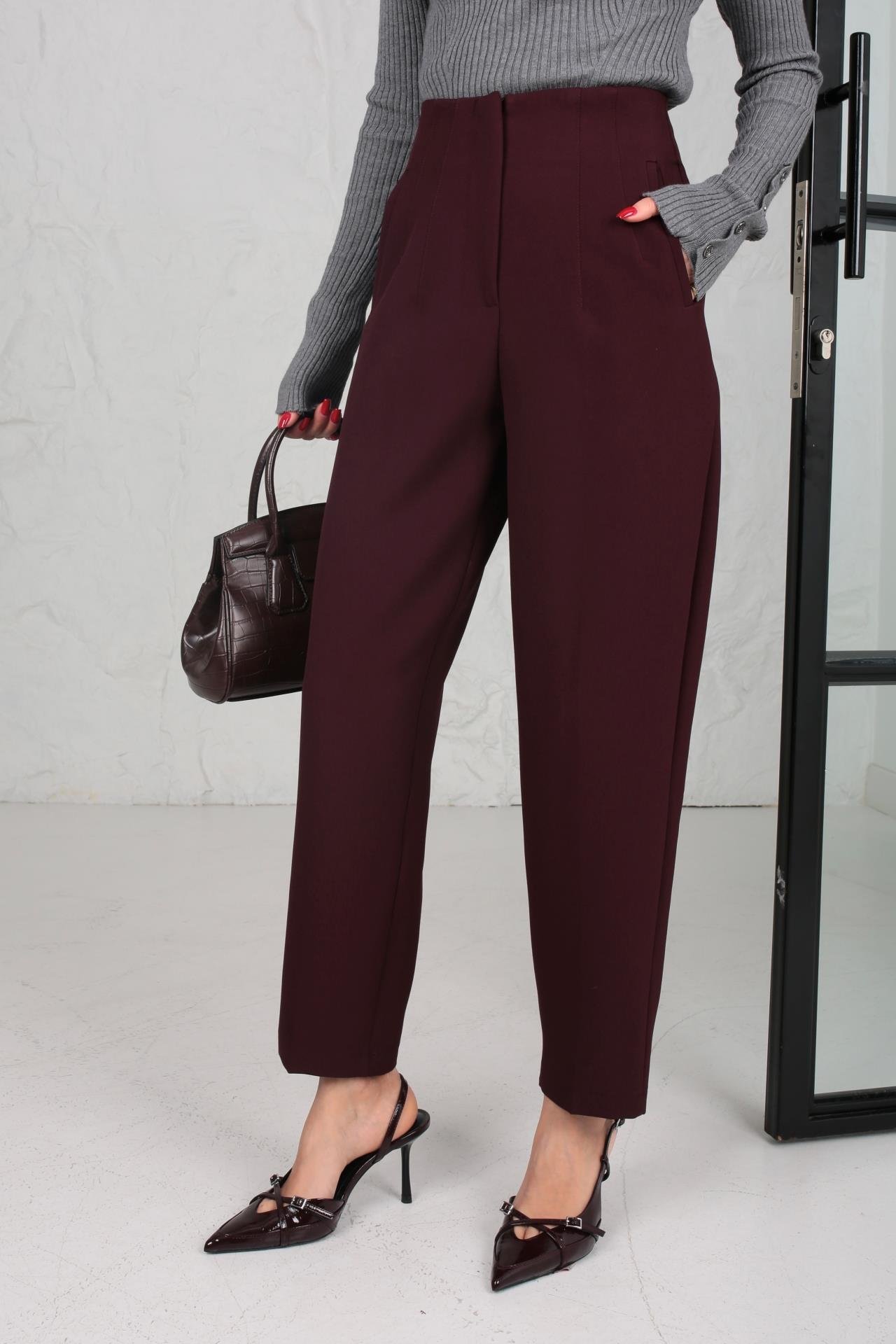 Pensli Mürdüm Havuç Pantolon PANTOLON