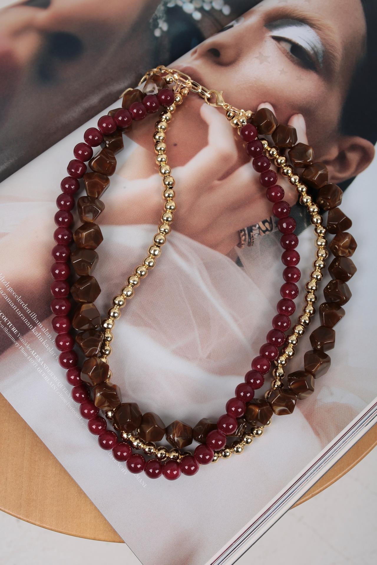 Renkli Sıra Renkli Kolye KOLYE