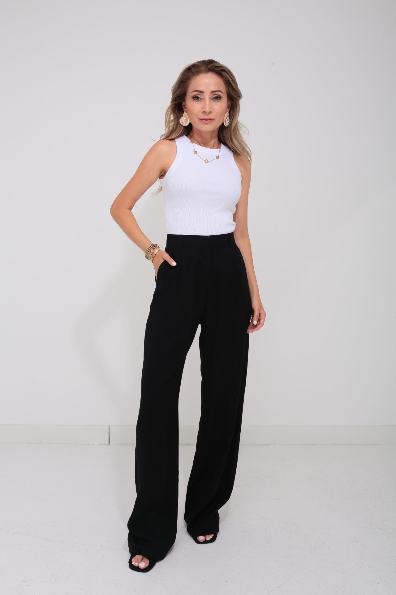 Siyah Cepli Tensel Pantolon PANTOLON | NO33