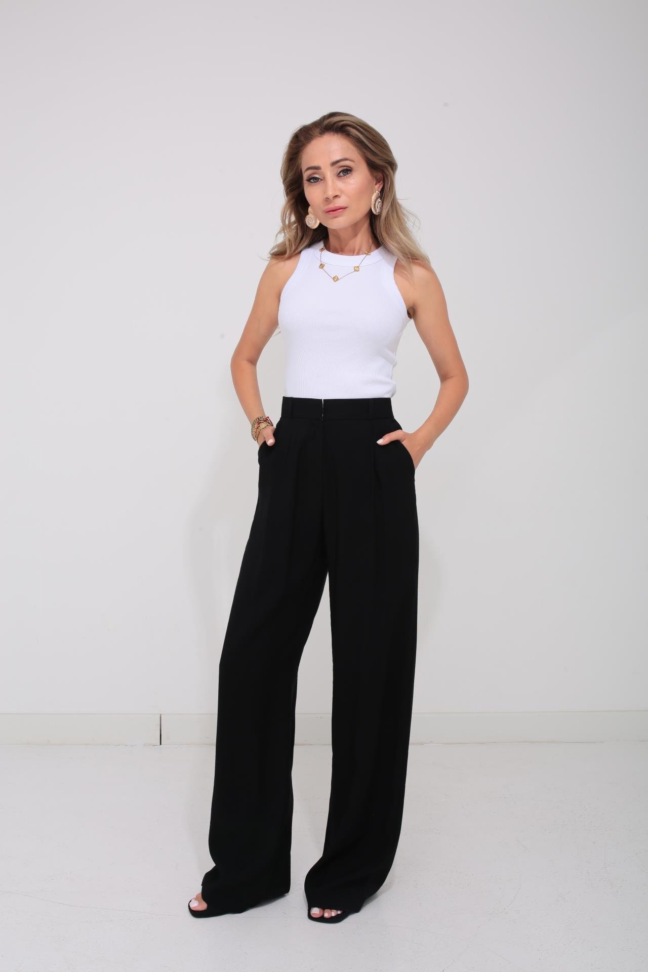 Siyah Cepli Tensel Pantolon PANTOLON | NO33