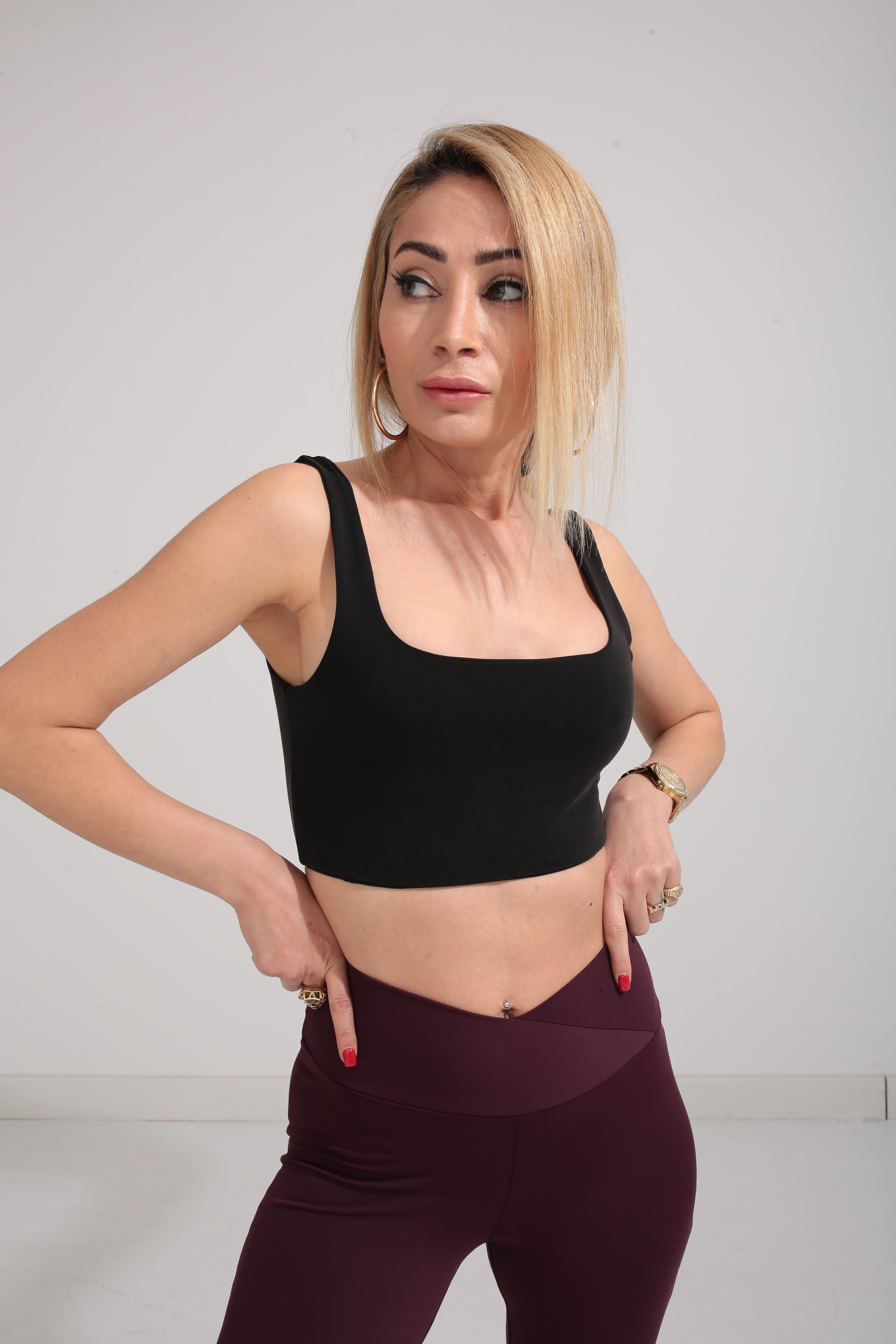 Siyah Kalın Askı Crop CROP | NO33