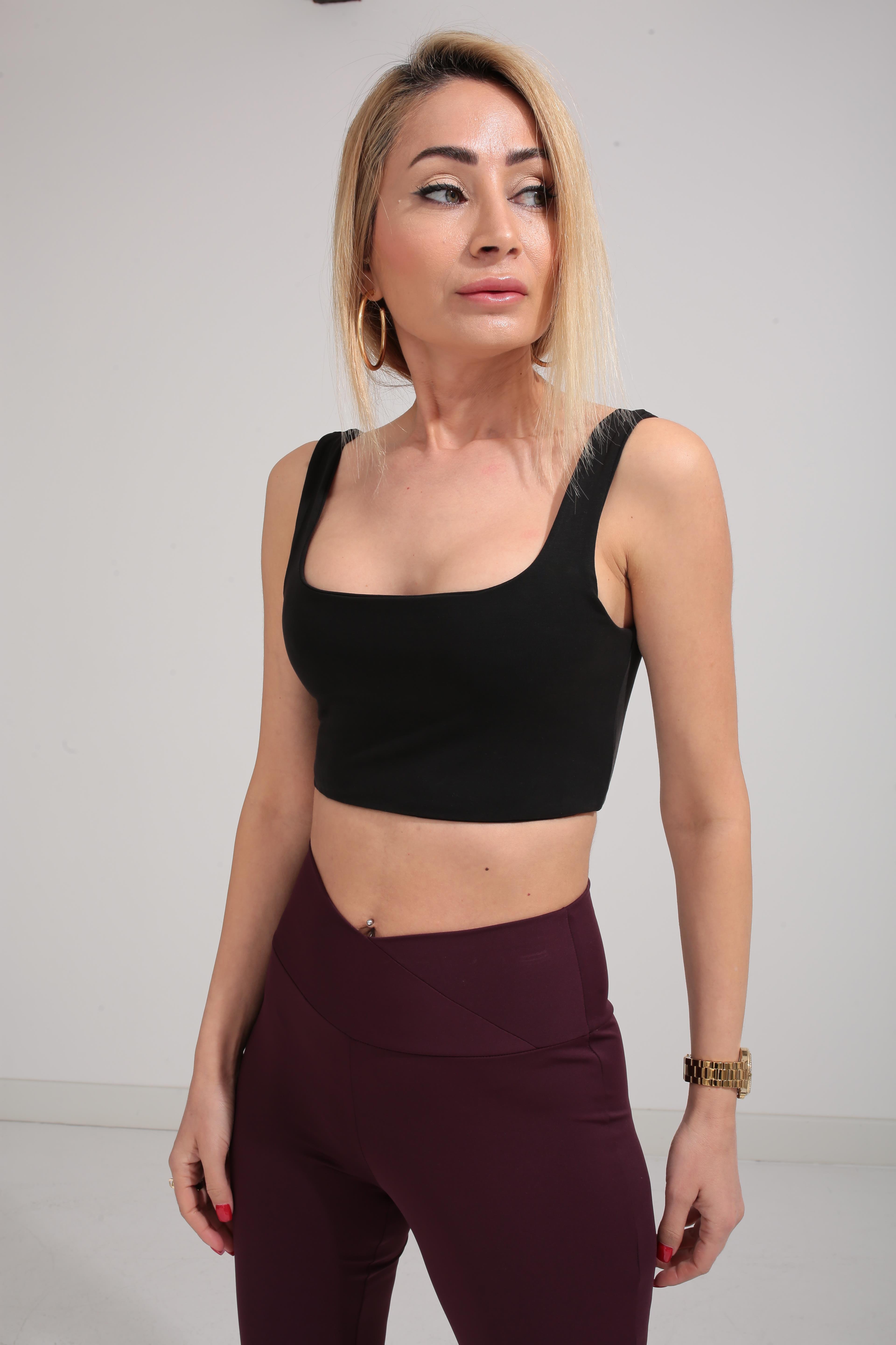 Siyah Kalın Askı Crop CROP | NO33