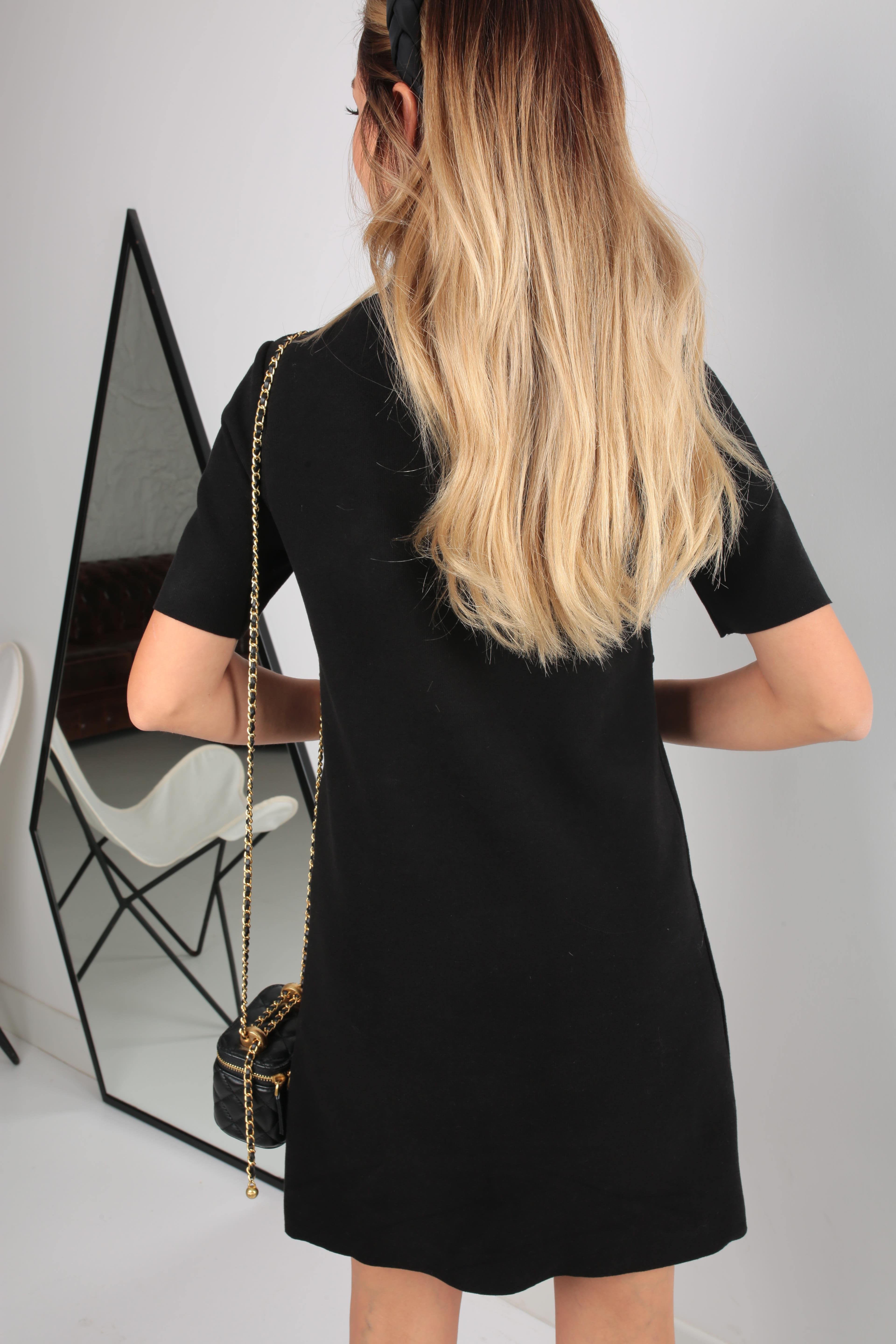 Siyah Örme Triko Elbise ELBİSE