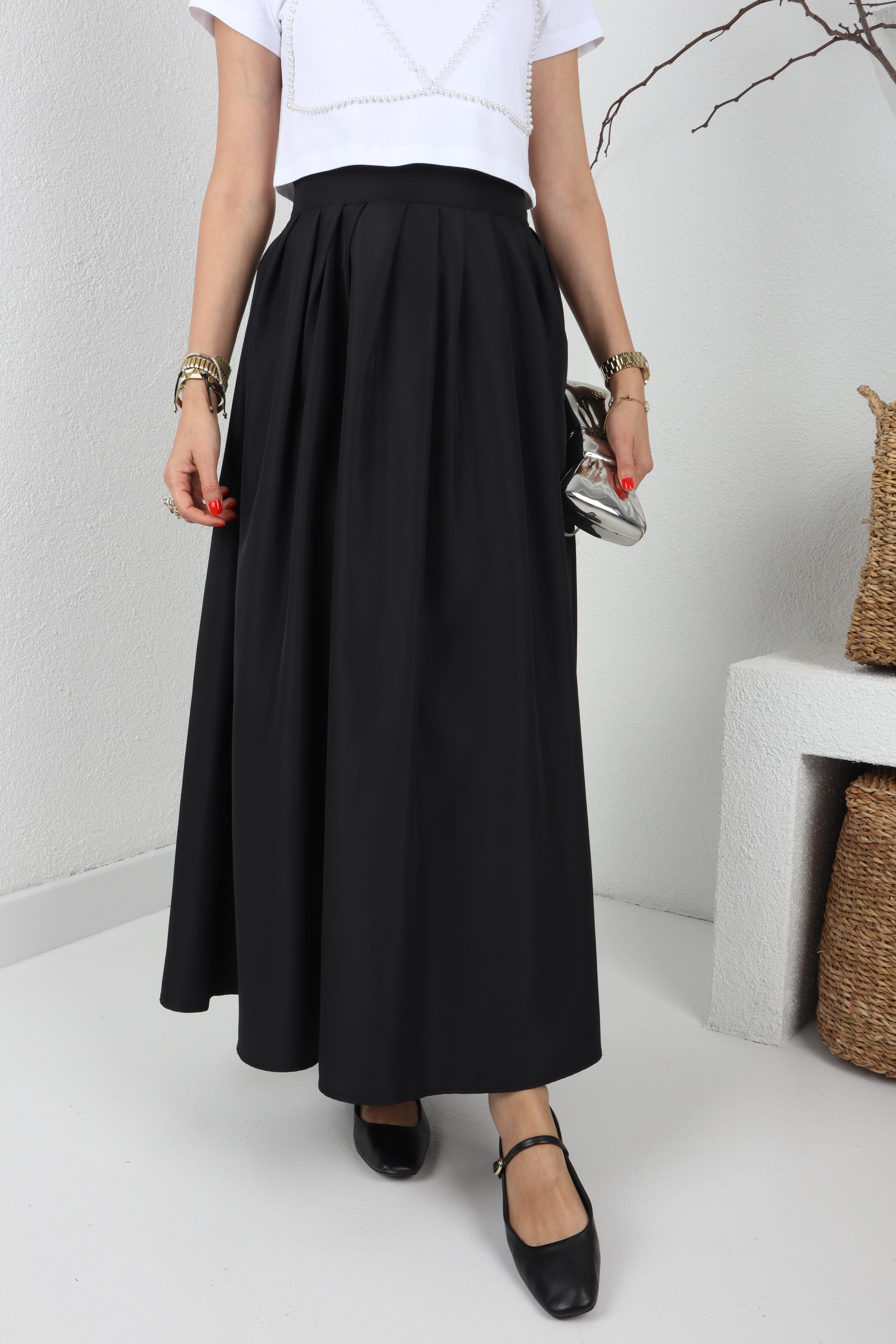 Siyah Uzun Balon Etek ETEK