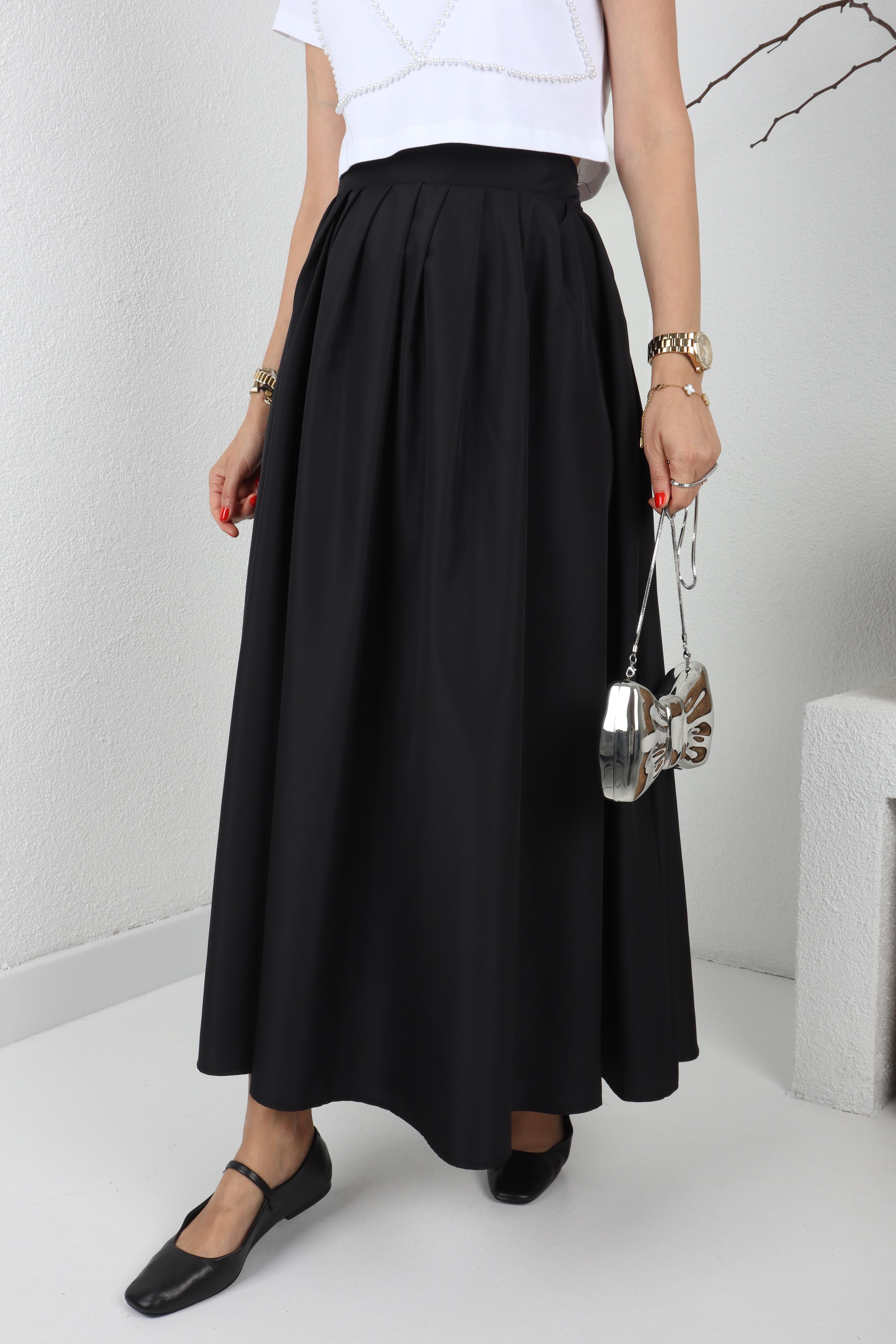 Siyah Uzun Balon Etek ETEK