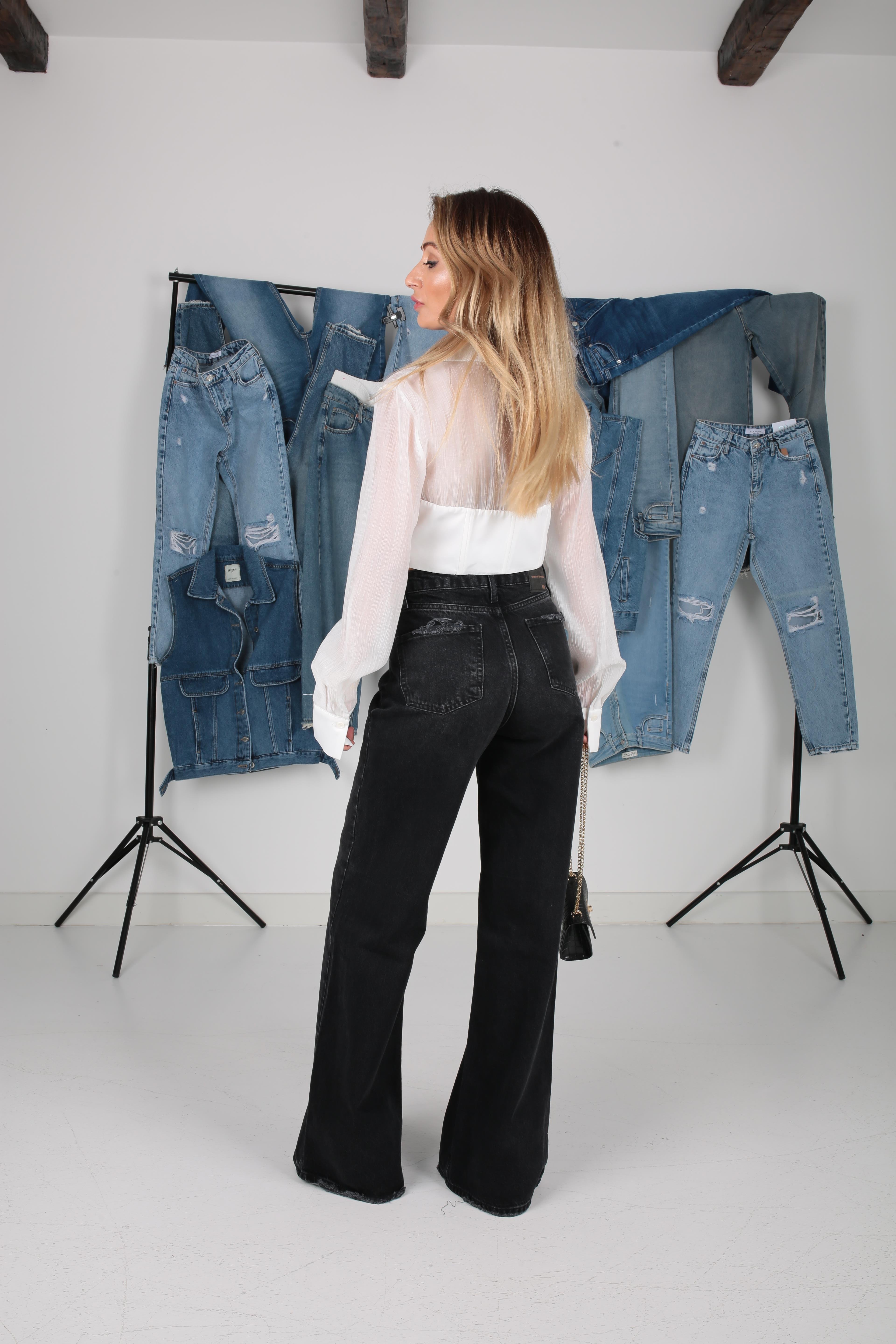 siyah Wıde Leg Jean(1901) JEAN