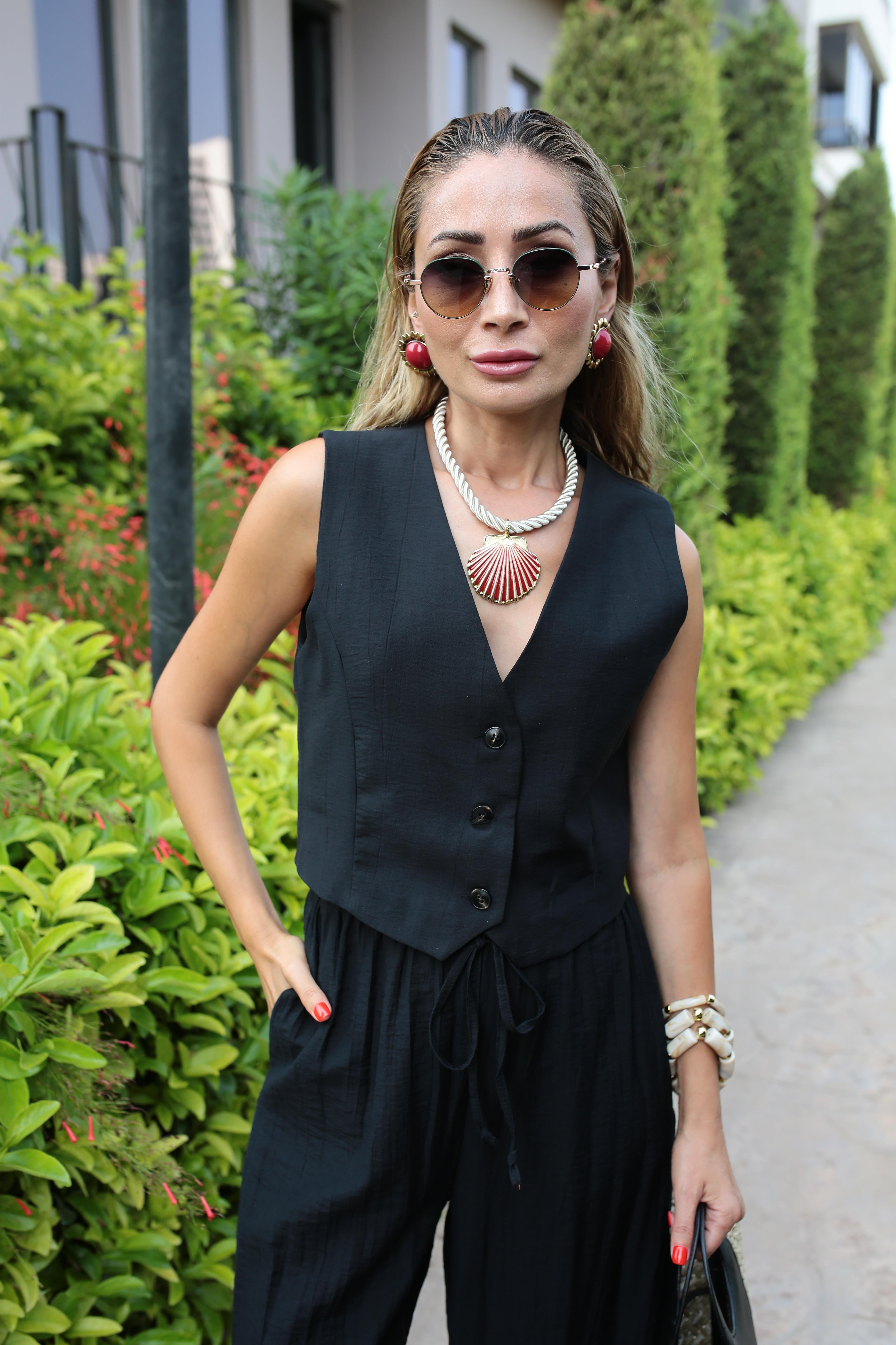 Siyah Yelekli Şalvar Kesim Takım TAKIM | NO33