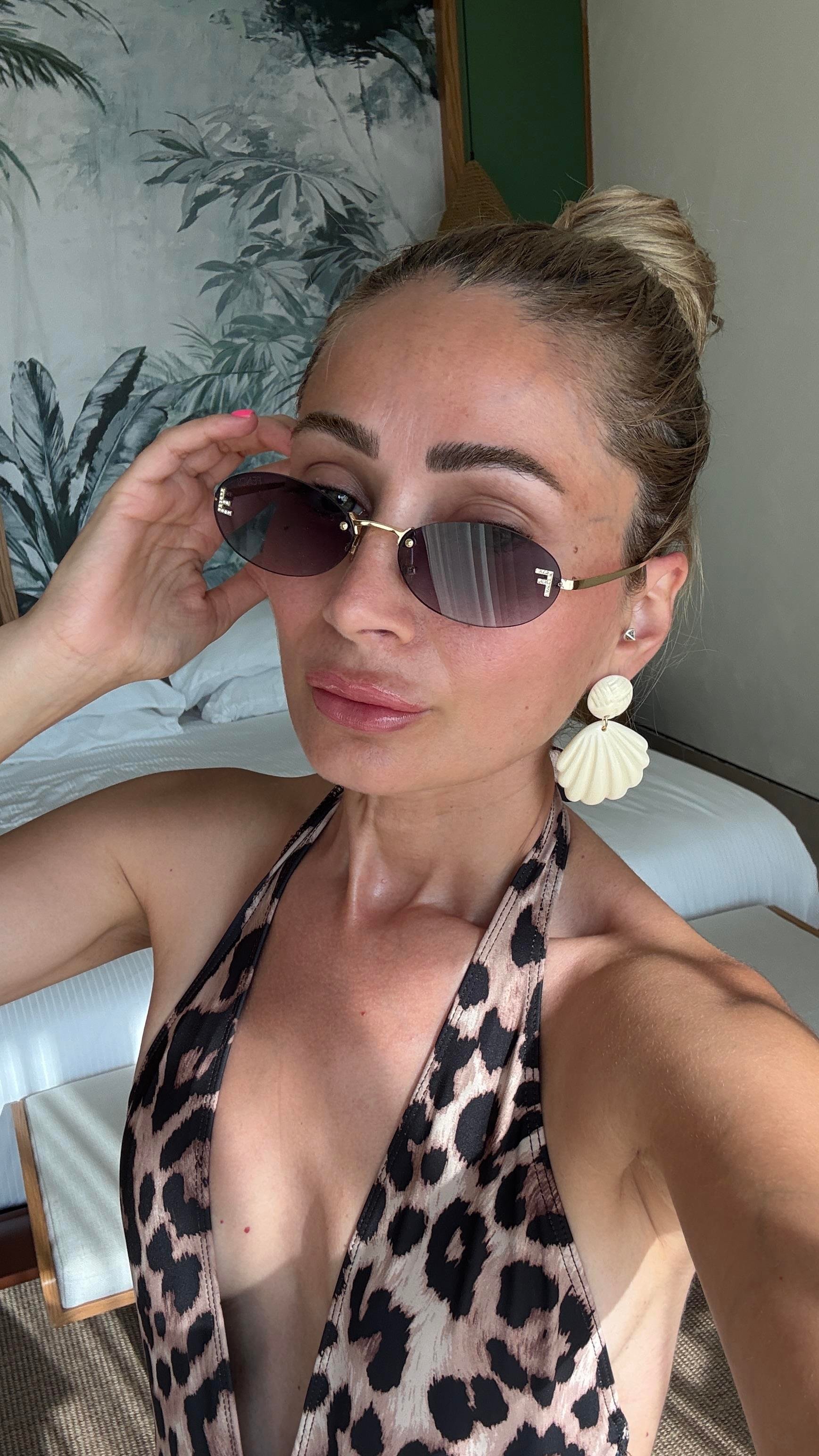 Tai İşli Gold Detay Kahve Gözlük GÜNEŞ GÖZLÜĞÜ | NO33