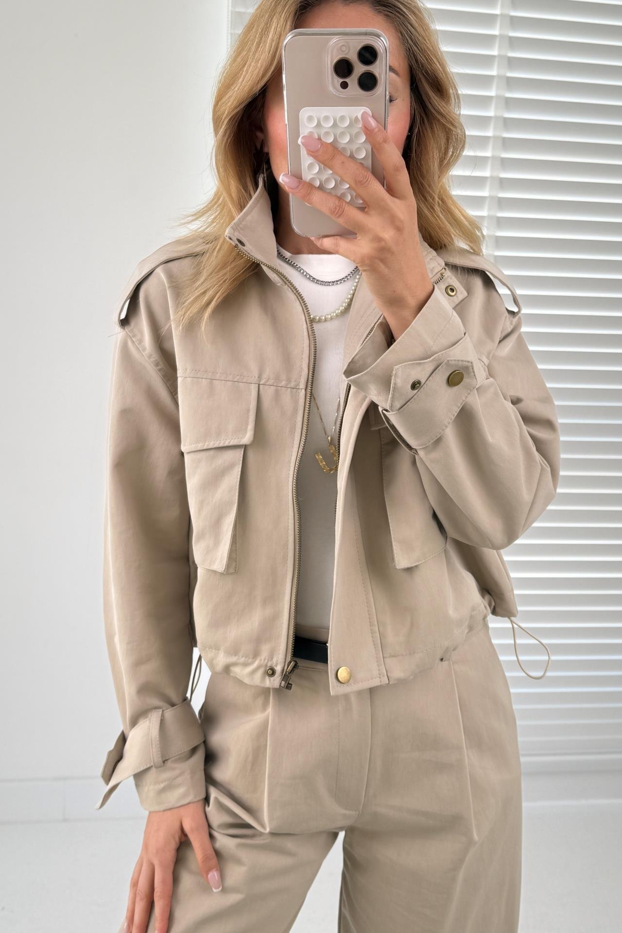 Taş Cepli Tensel Gabardin Takım TAKIM