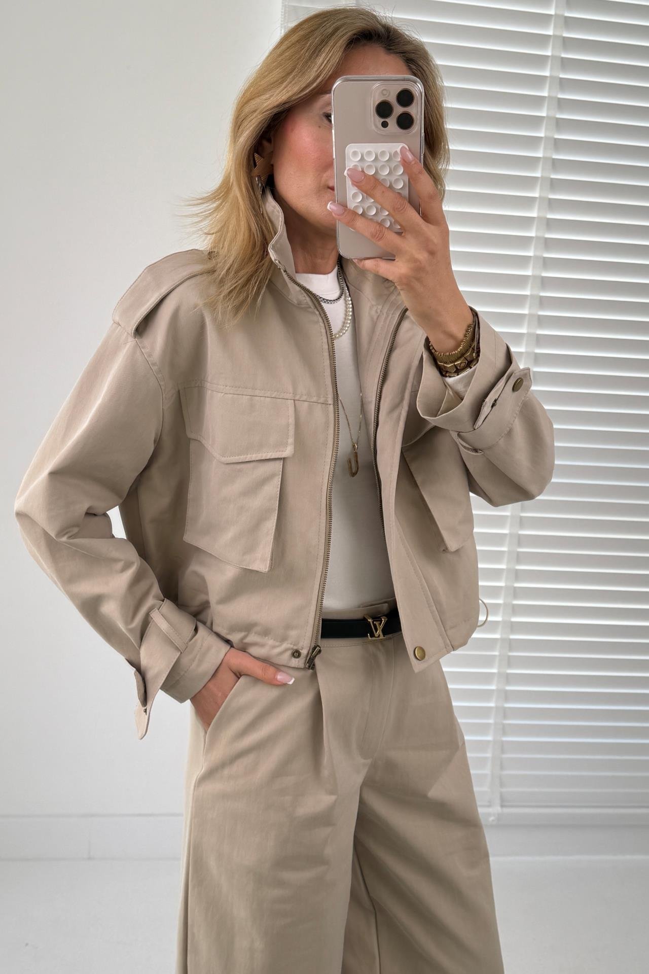 Taş Cepli Tensel Gabardin Takım TAKIM