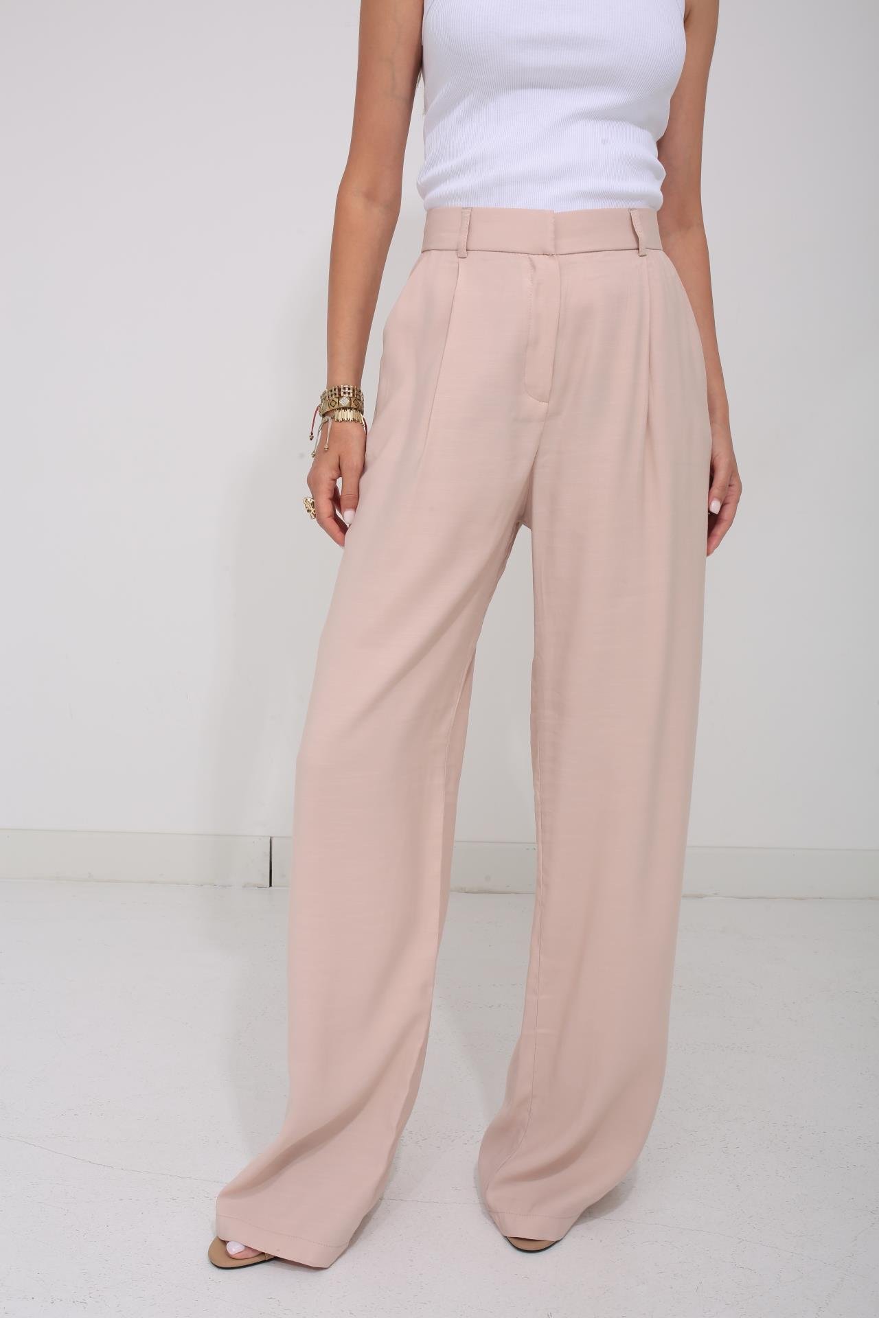 Taş Rengi Cepli Tensel Pantolon PANTOLON | NO33