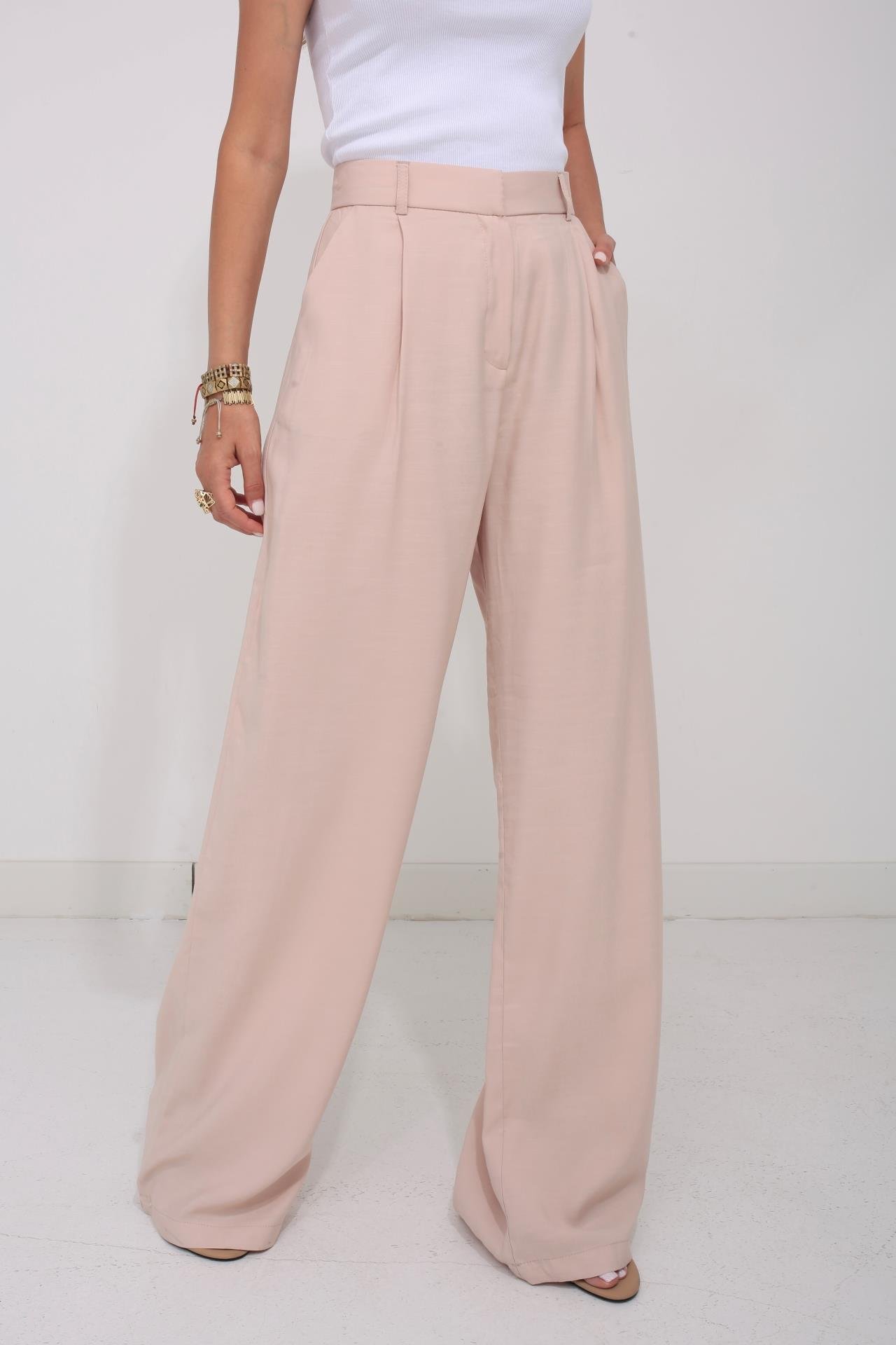 Taş Rengi Cepli Tensel Pantolon PANTOLON | NO33