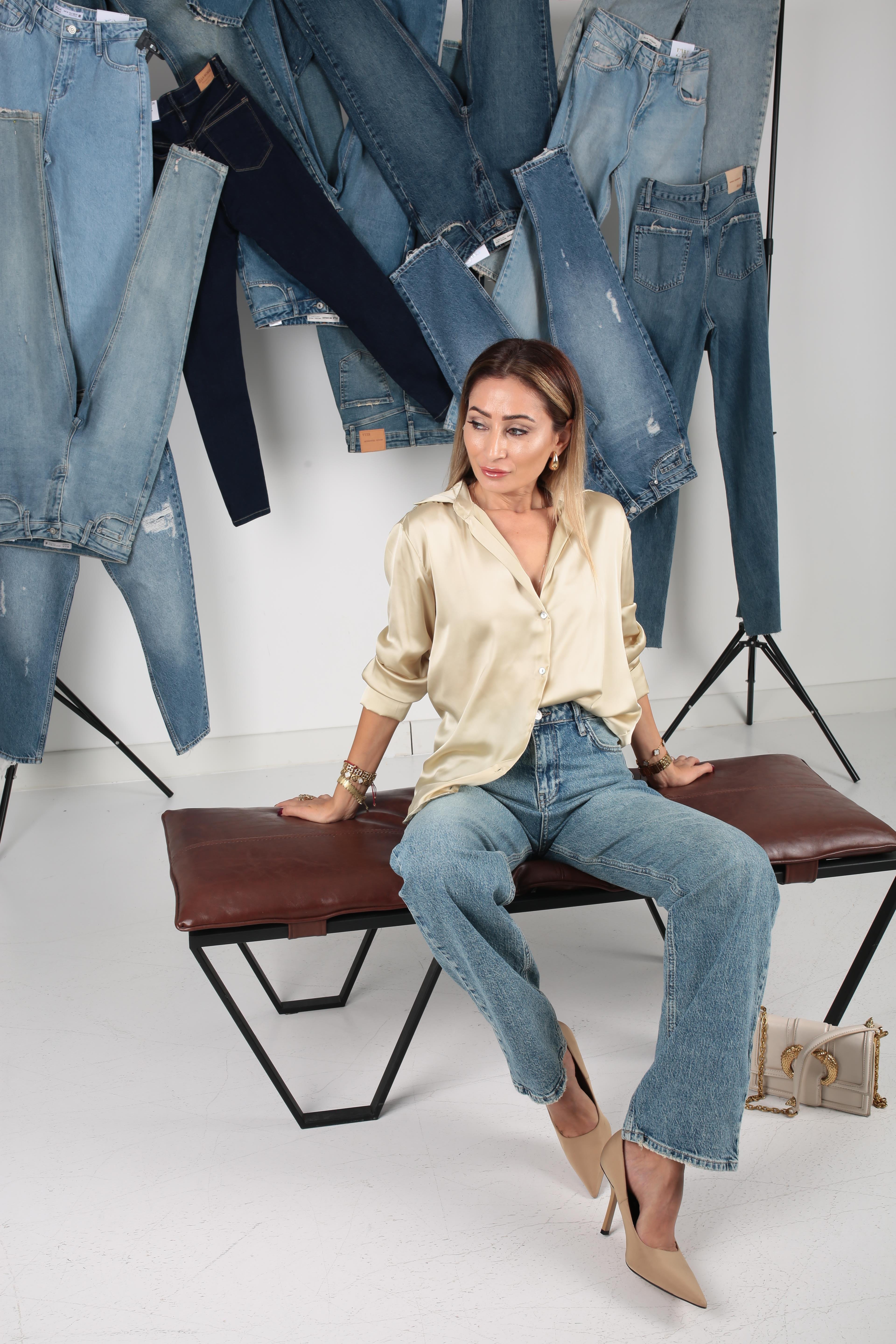 Taşlamalı Vıntage Slım Jean(1875-3) JEAN