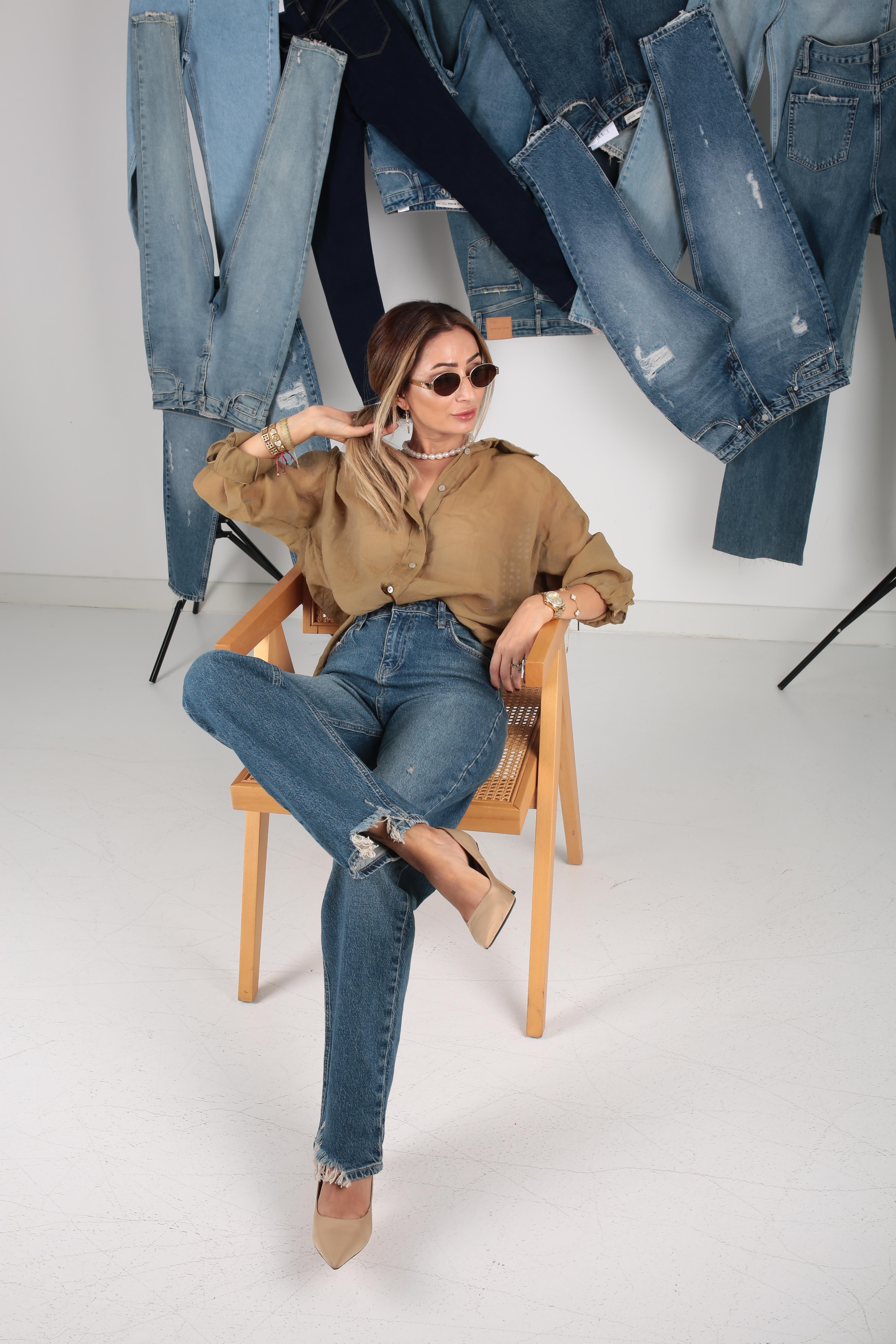 Tırnaklı Vintage Slim Jean(1875-1) JEAN