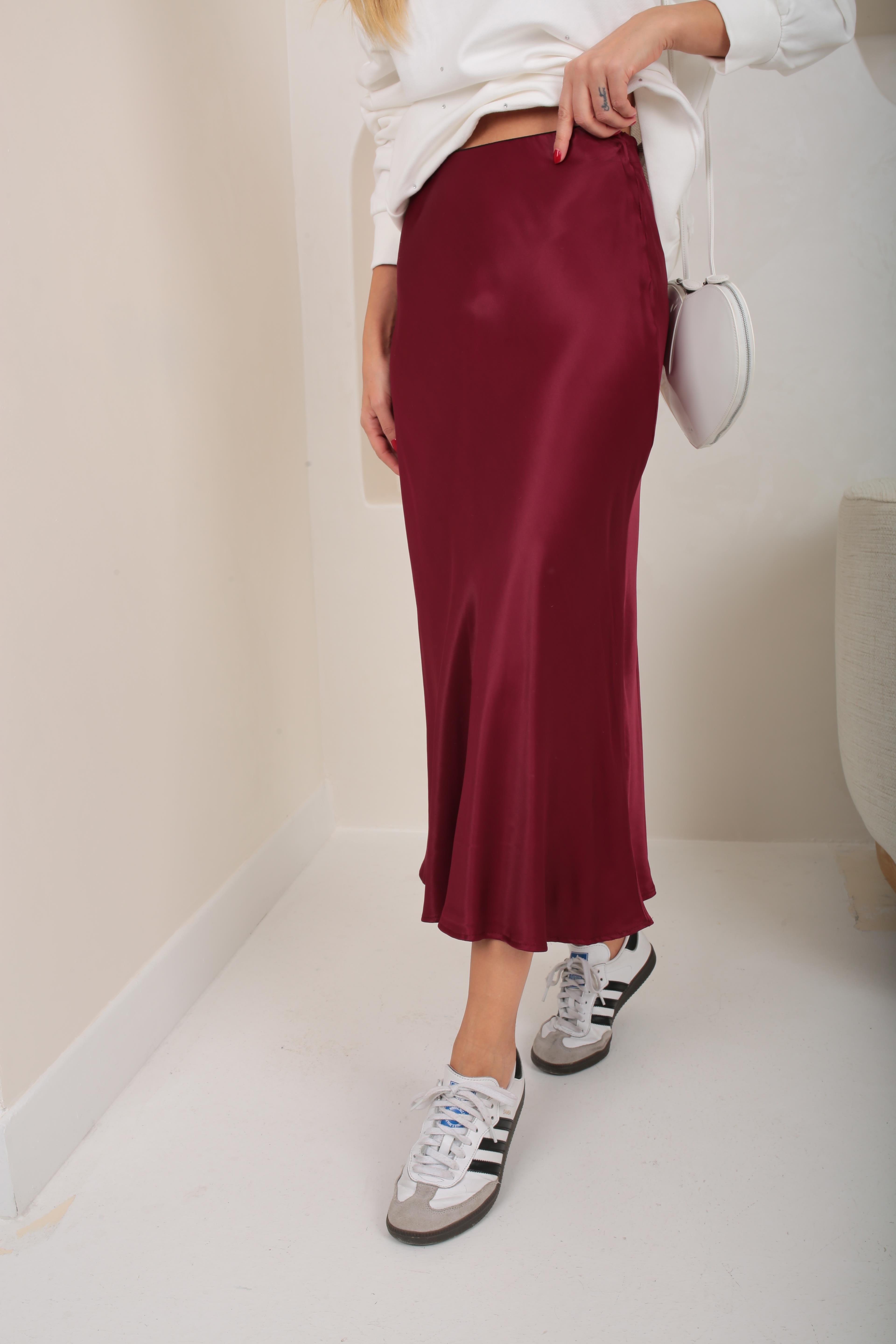 Verev Kesim Bordo Saten Etek ETEK