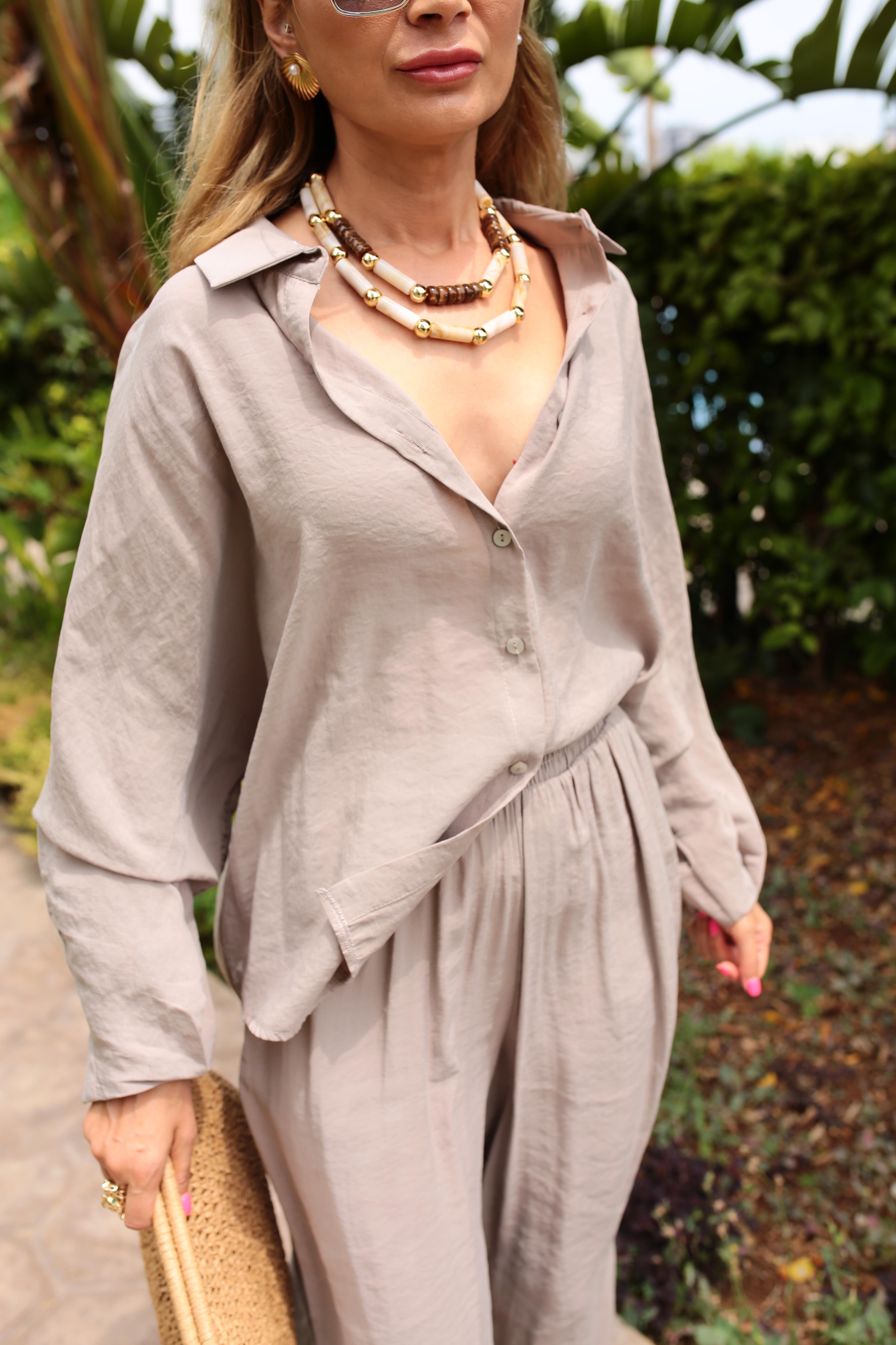 Yarasa Kol Vizon Şalvar Kesim Gömlekli Takım TAKIM | NO33