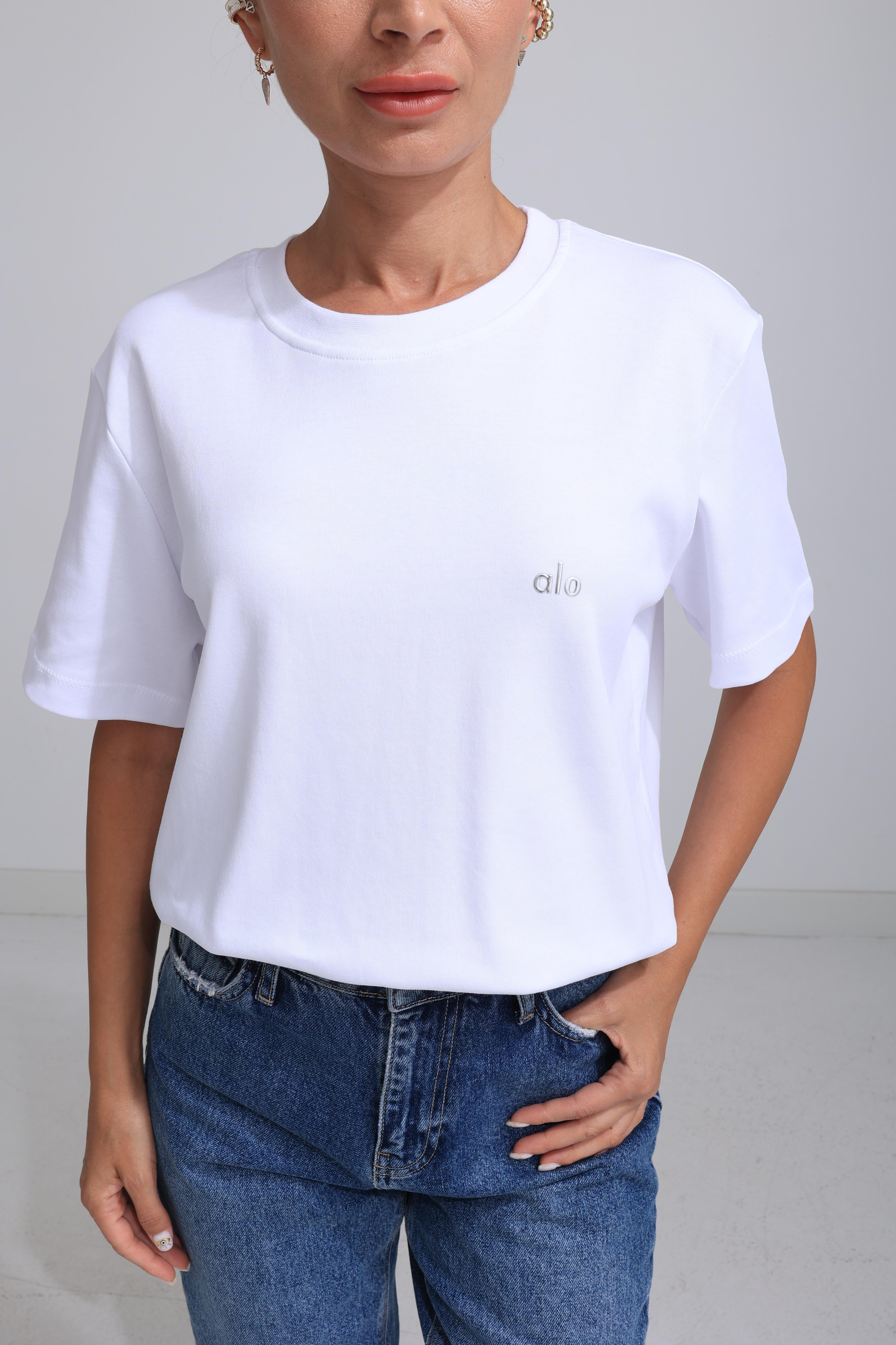 Yazı Baskılı Beyaz Basic Tshirt T-SHİRT | NO33