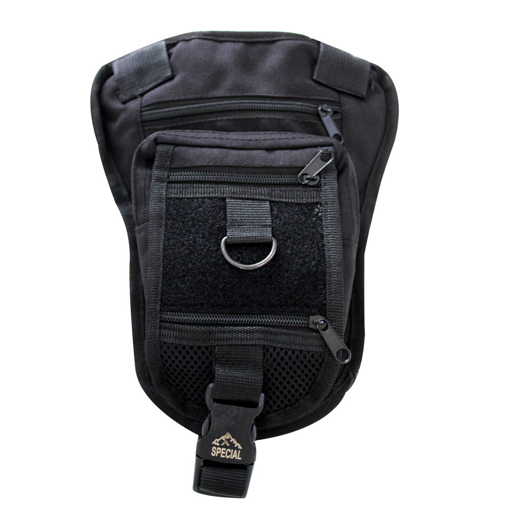 ASKERİ ÇANTA JANDARMA Tactical Özel Bölmeli Bel/bacak Çantası - Siyah