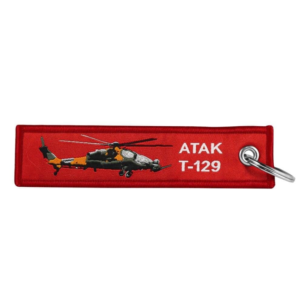 BEZ ANAHTARLIKJandarma Havacılık Kırmızı Atak T-129 Bez Anahtarlık - 2