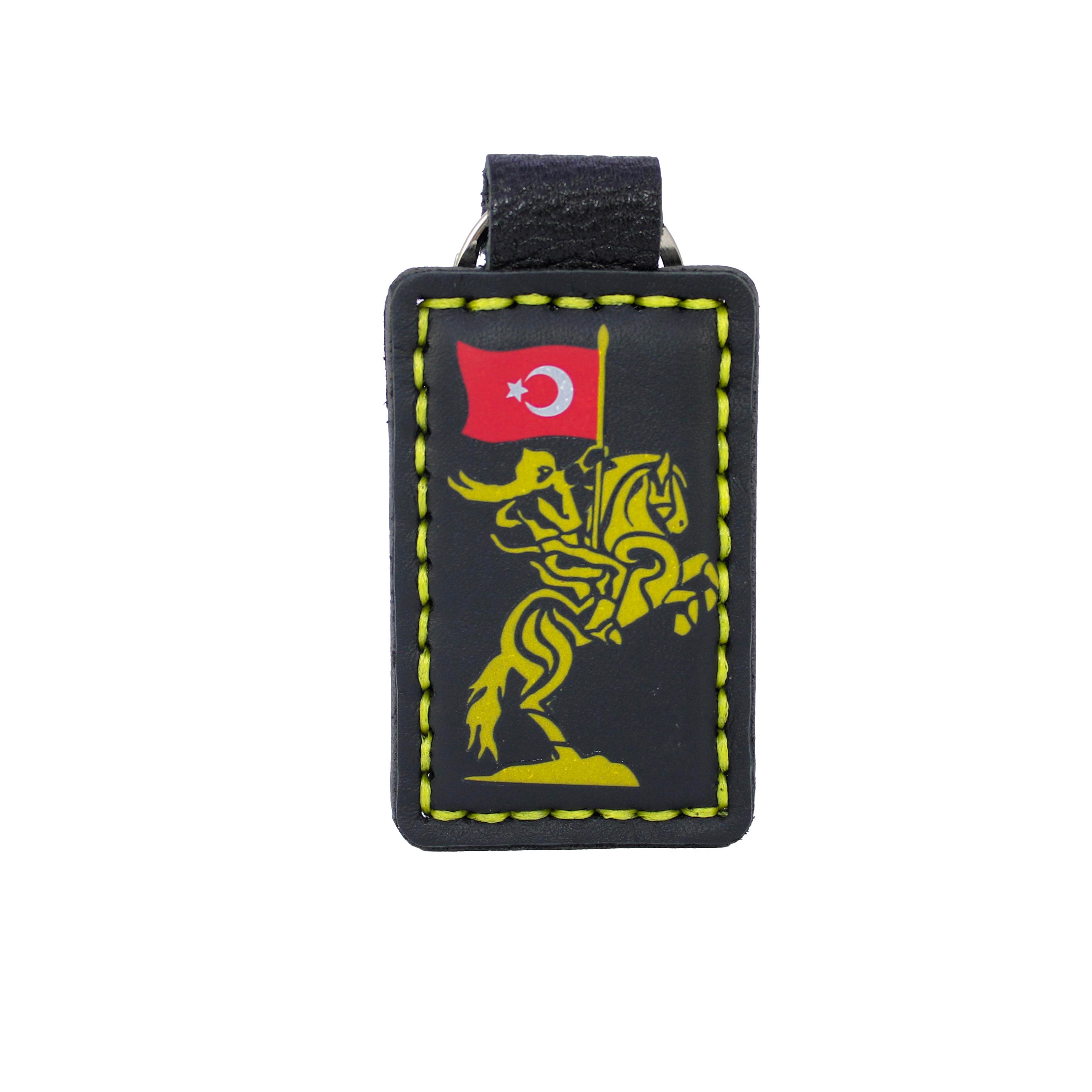 DERİ ANAHTARLIKJÖAK LOGOLU DİKDÖRTGEN DERİ ANAHTARLIK