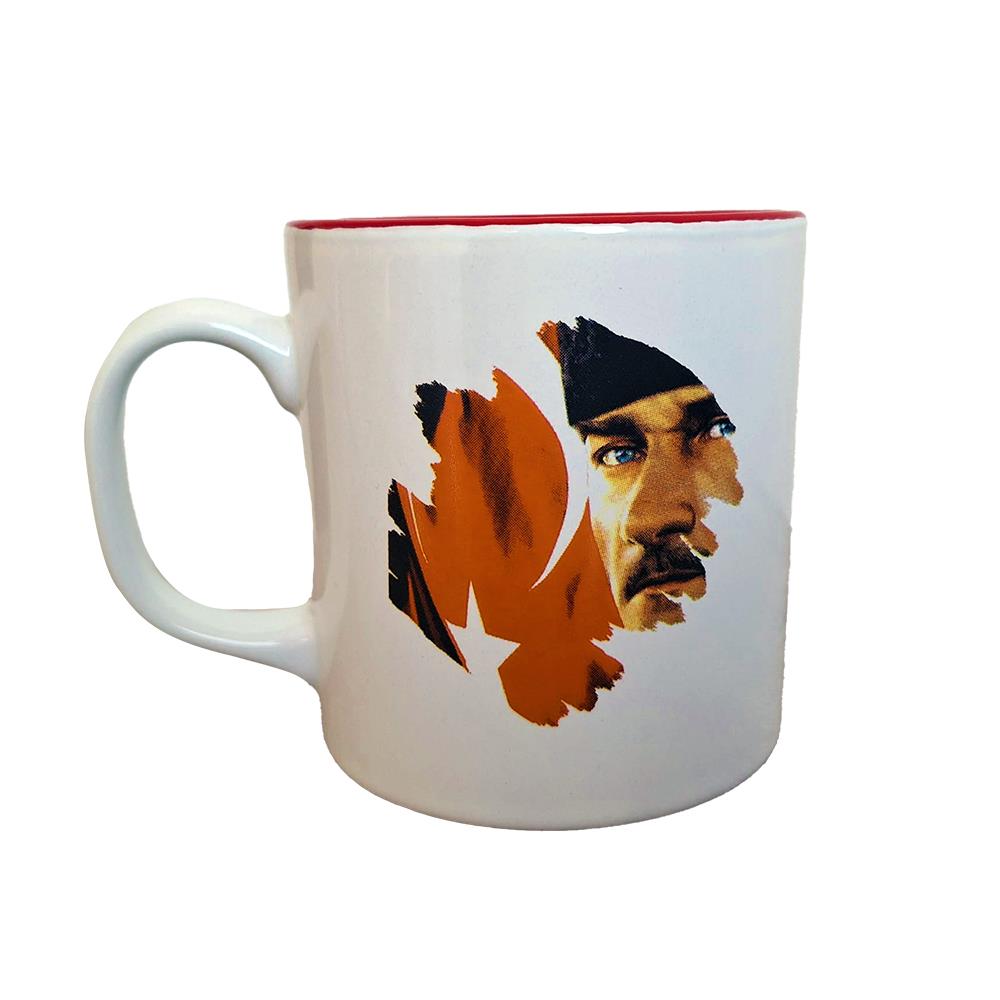 KUPAJÖAK KEMAL ATATÜRK KIRMIZI BEYAZ KUPA BARDAK