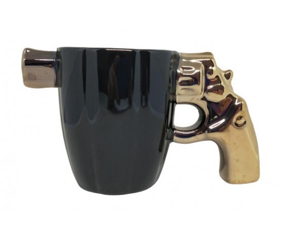 KUPAÖZEL TASARIM TABANCA KUPA BARDAK GOLD