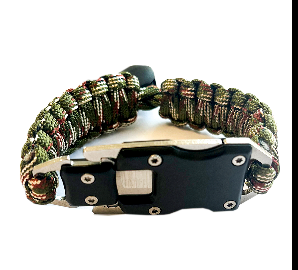 PARACORD BİLEKLİK & SAATJÖAK PARACORD BİLEKLİK Paslanmaz Çelik Bıçaklı  - KAMUFLAJ