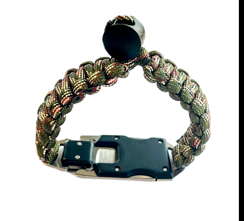 PARACORD BİLEKLİK & SAATJÖAK PARACORD BİLEKLİK Paslanmaz Çelik Bıçaklı  - KAMUFLAJ