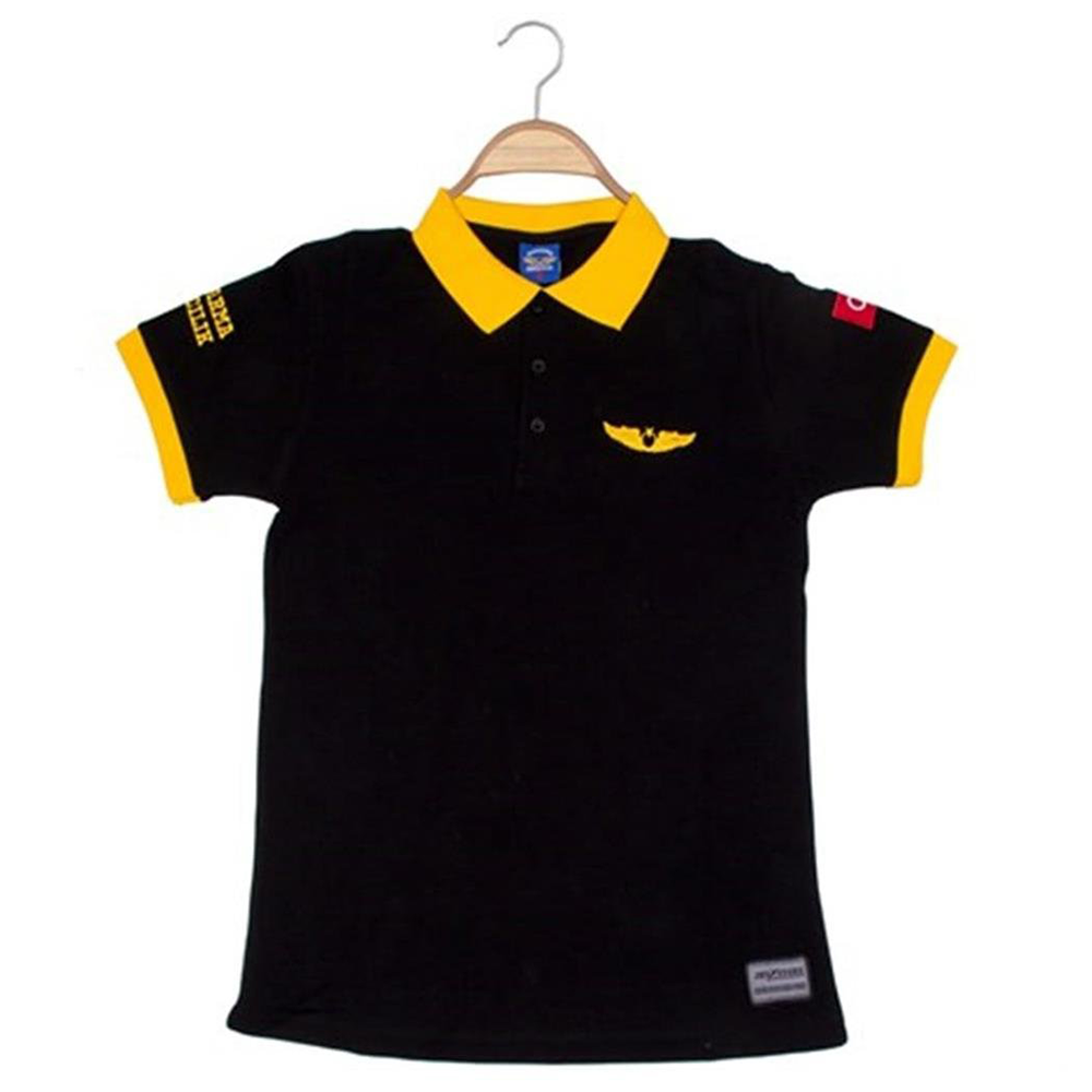 POLO TSHİRTJHV POLO YAKA ÇOCUK T-SHİRT SİYAH RENK