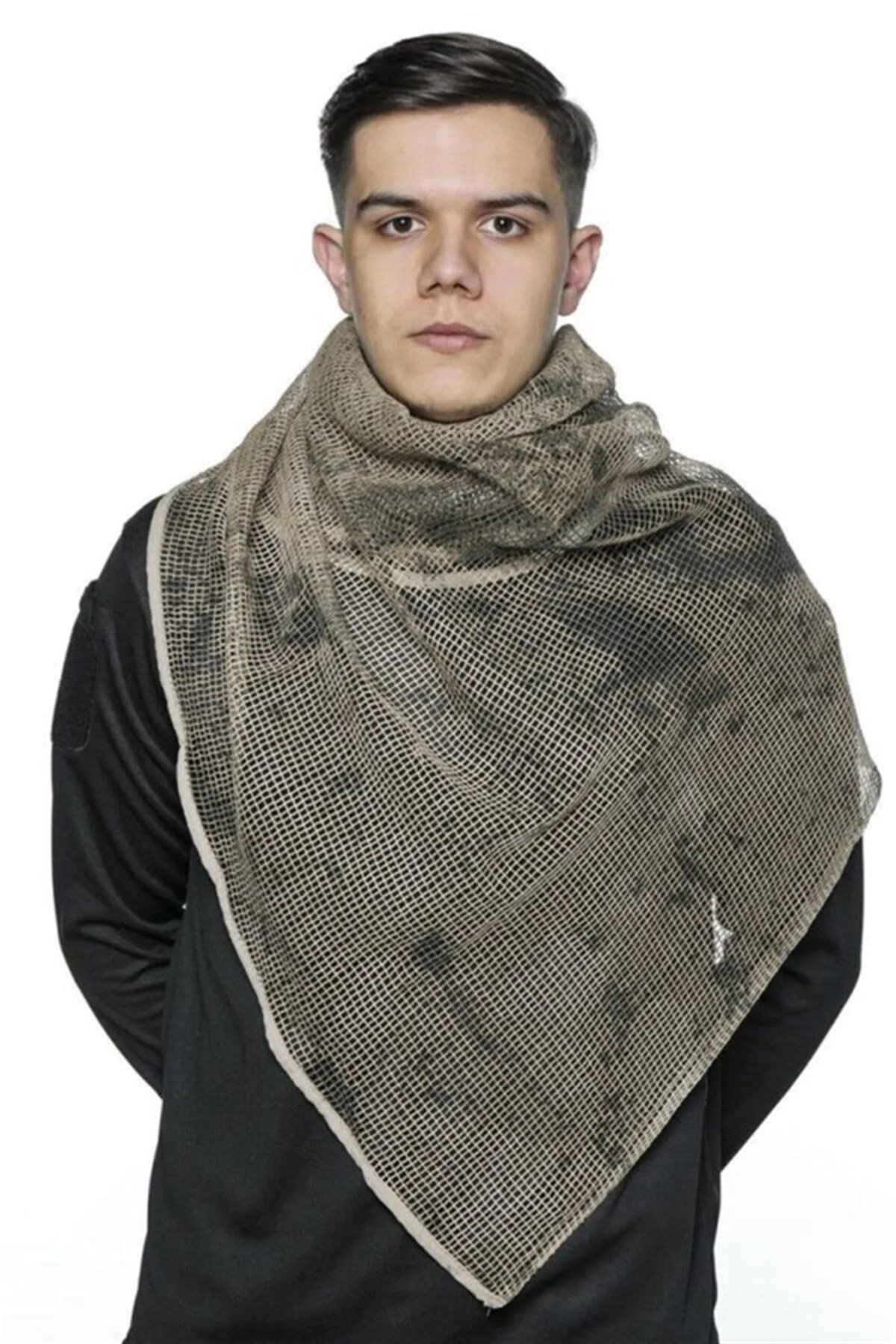 PUŞİJandarma Kamuflaj Kare Fileli Askeri Şal, Fileli Puşi, Gizlenme Ağı