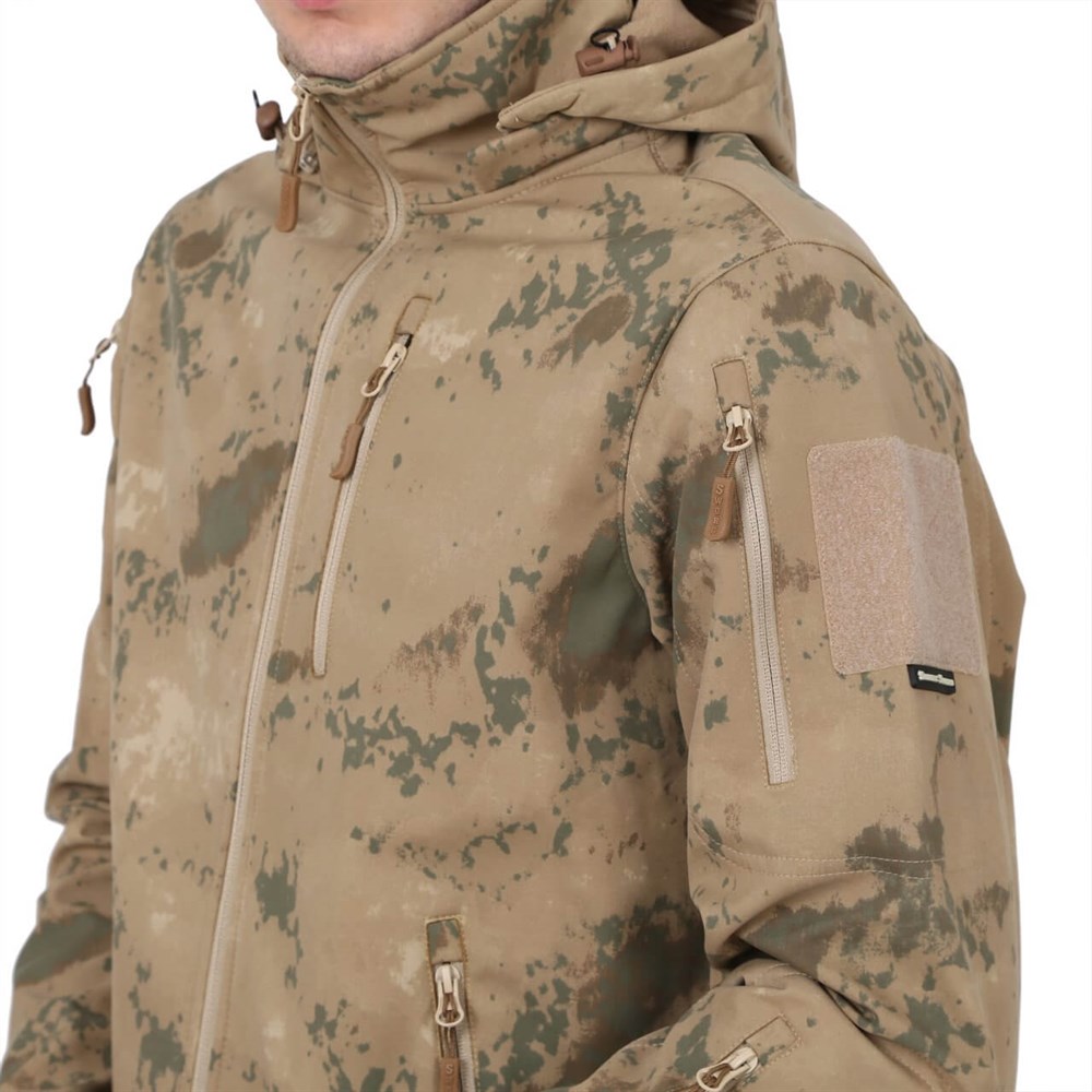 SOFT JEL MONTAskeri Tactical Softshell Polar Mont Jandarma Kamuflaj