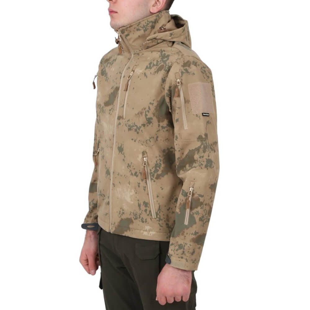 SOFT JEL MONTAskeri Tactical Softshell Polar Mont Jandarma Kamuflaj