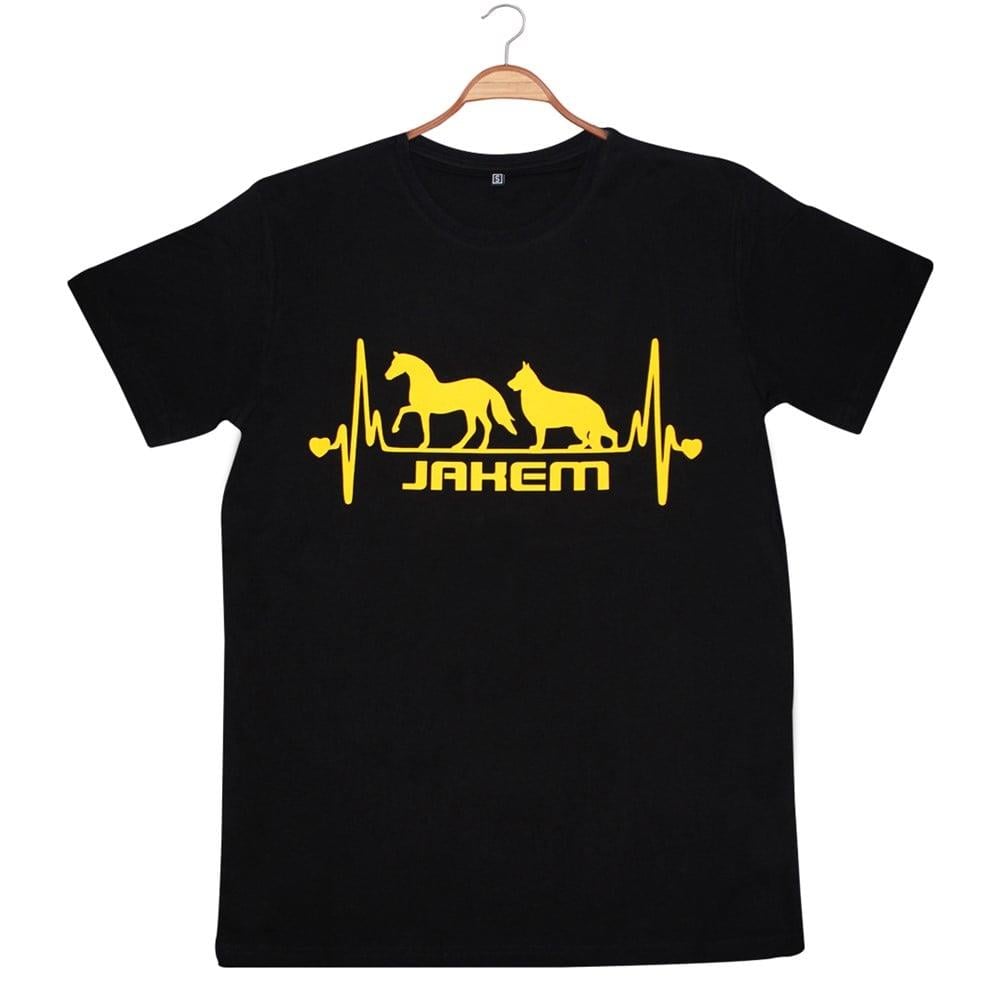 T-SHIRTJAKEM AT KÖPEK RİTİM SİYAH