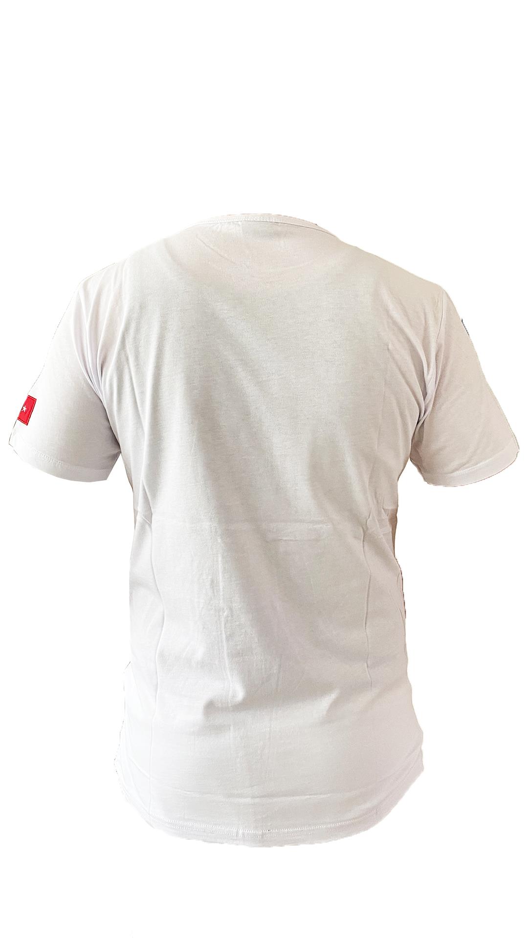 T-SHIRTJÖH HERYERDE TÜRK BAYRAKLI BEYAZ T-SHİRT