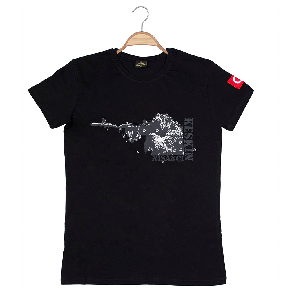 T-SHIRTUnisex JÖH/JÖAK Keskin Nişancı Tshirt - Siyah