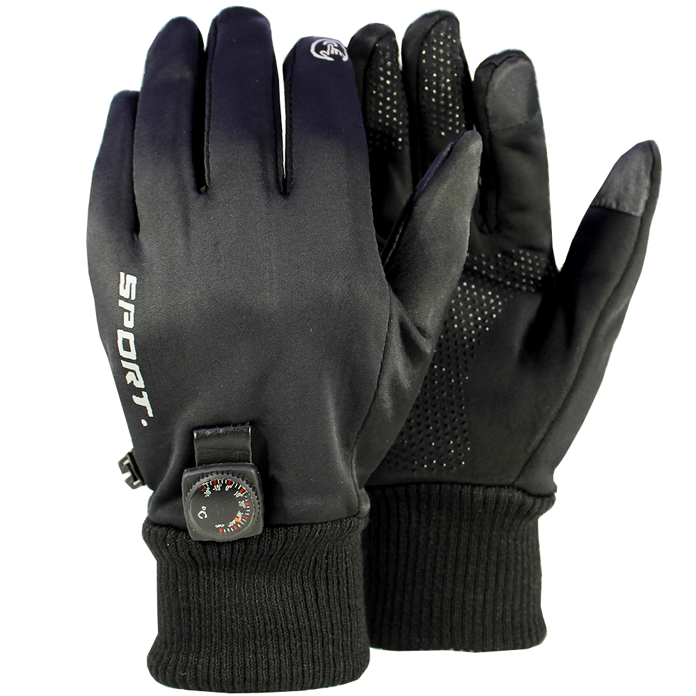 TACTİCAL ELDİVEN Uzun Parmaklı Dokunmatik Parmak Özellikli Pusula ve Termometreli Eldiven