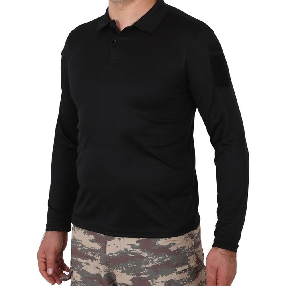 TACTİCAL TSHİRT Uzun Kollu Polo Yaka Tactical Haki Tshirt